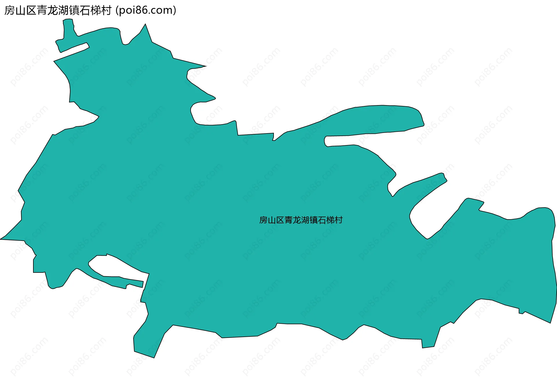 房山区青龙湖镇石梯村边界地图