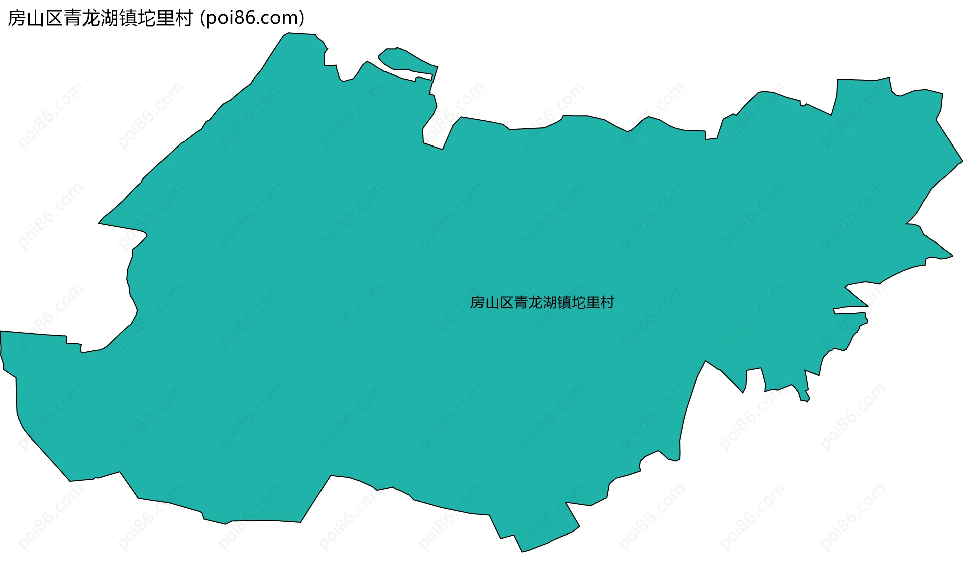 房山区青龙湖镇坨里村边界地图