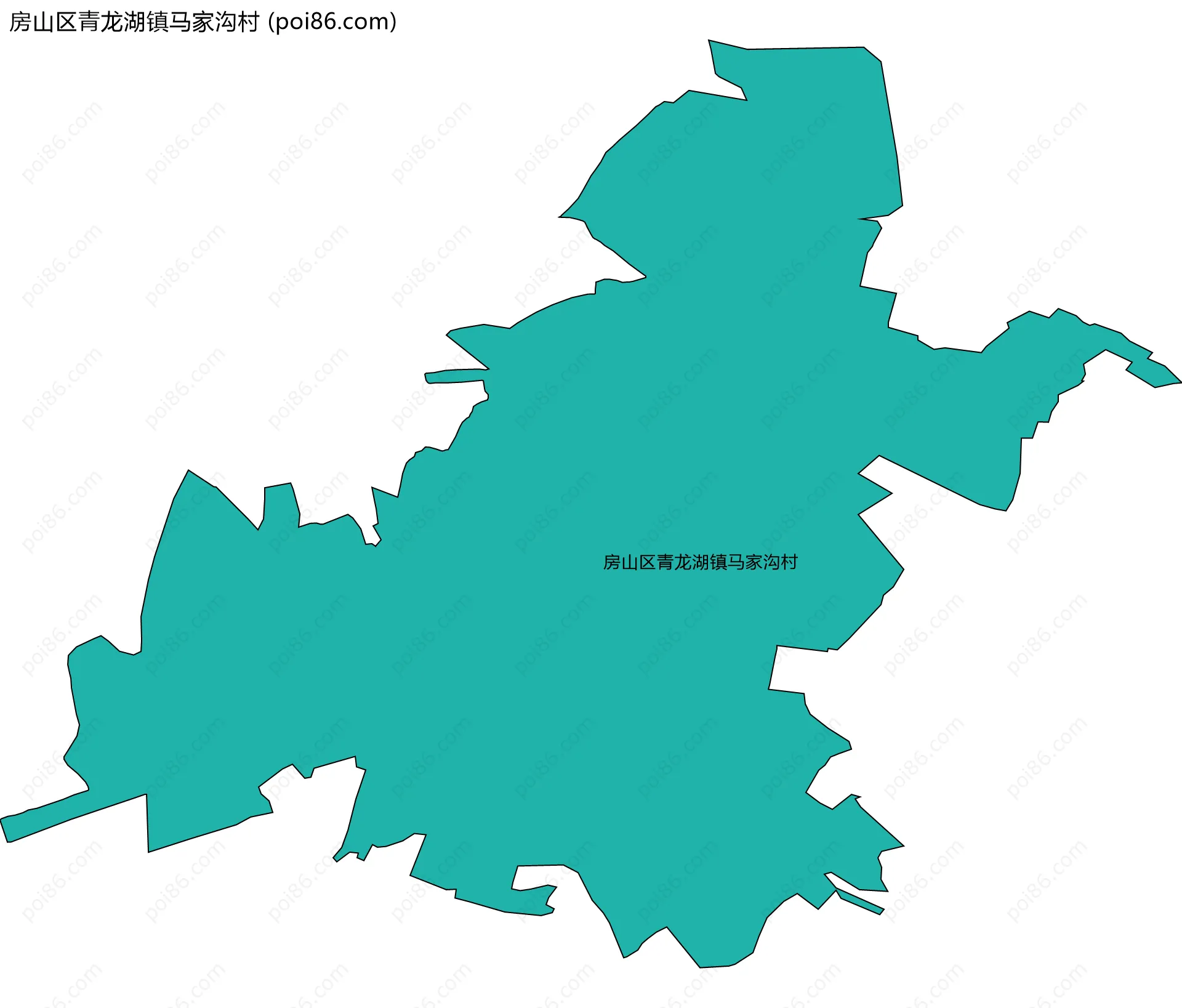 房山区青龙湖镇马家沟村边界地图