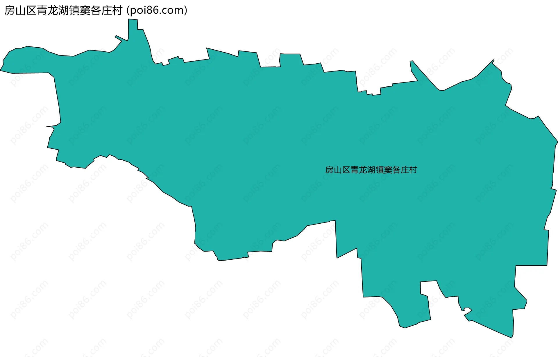 房山区青龙湖镇窦各庄村边界地图
