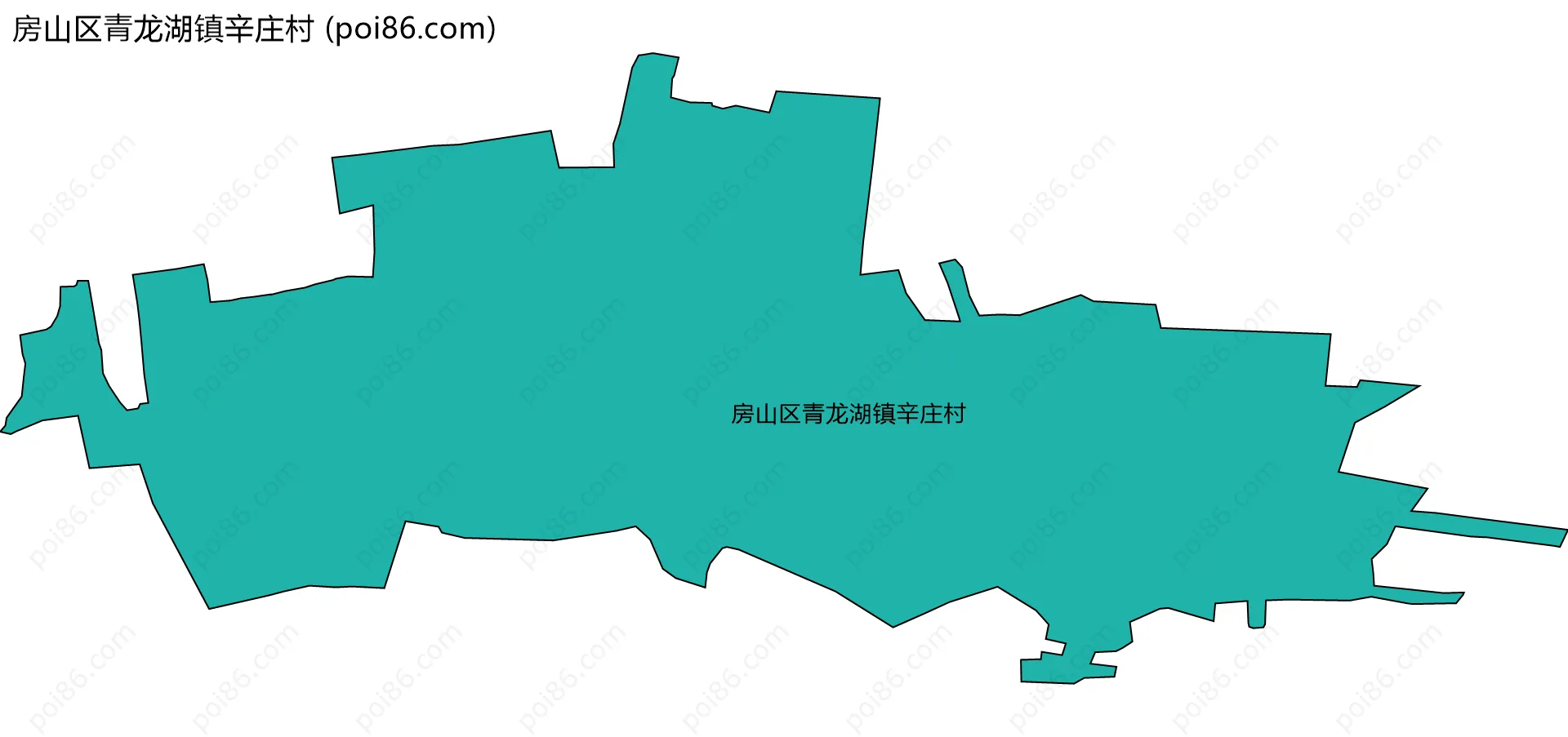 房山区青龙湖镇辛庄村边界地图