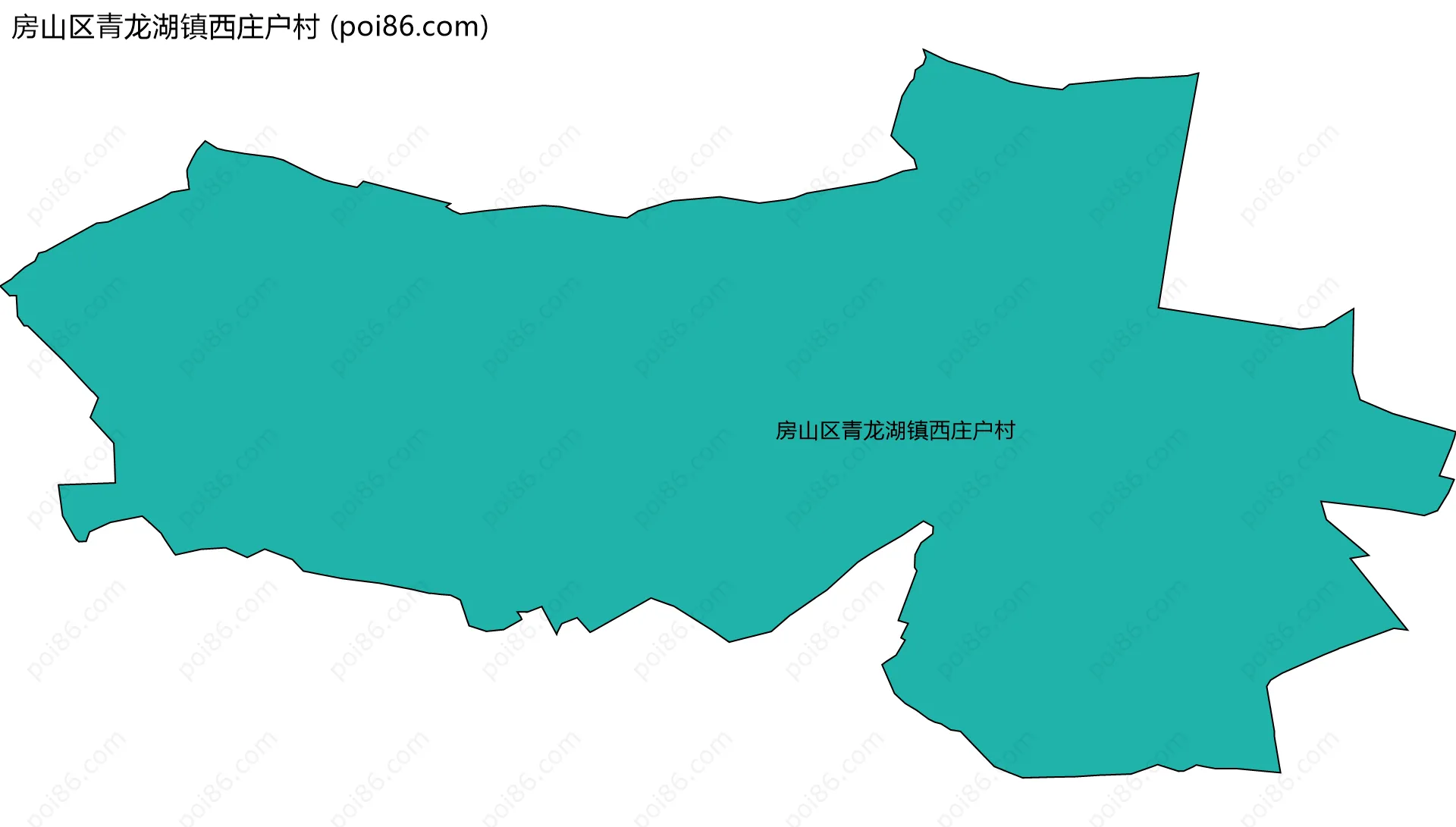 房山区青龙湖镇西庄户村边界地图