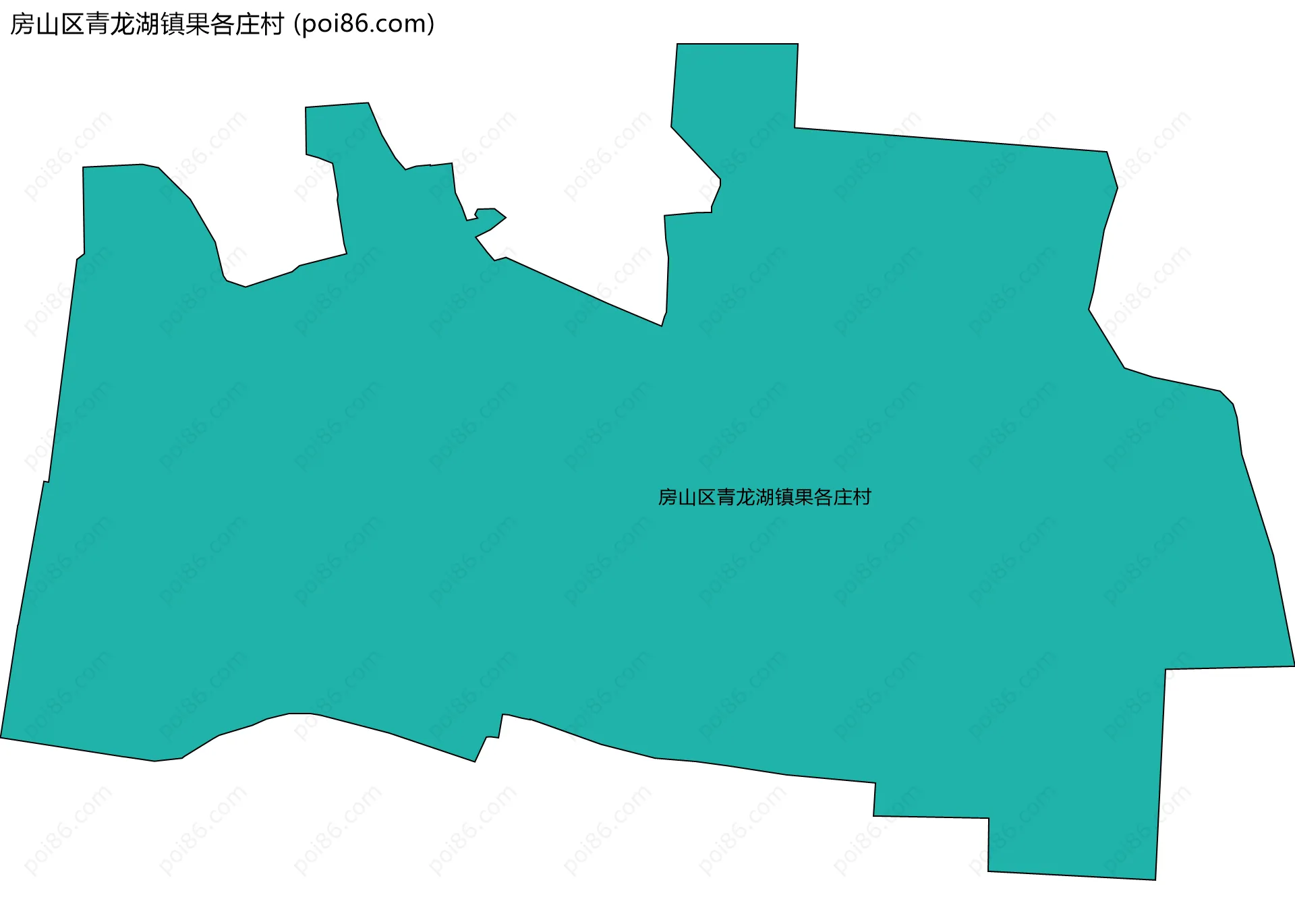 房山区青龙湖镇果各庄村边界地图
