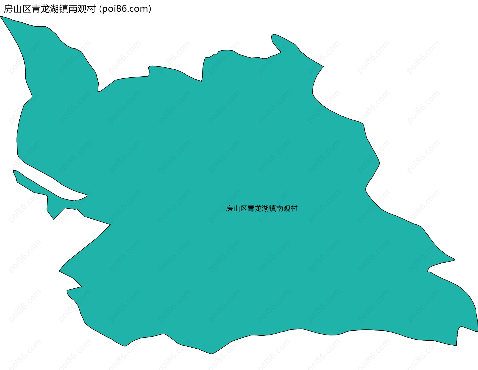 房山区青龙湖镇南观村边界地图