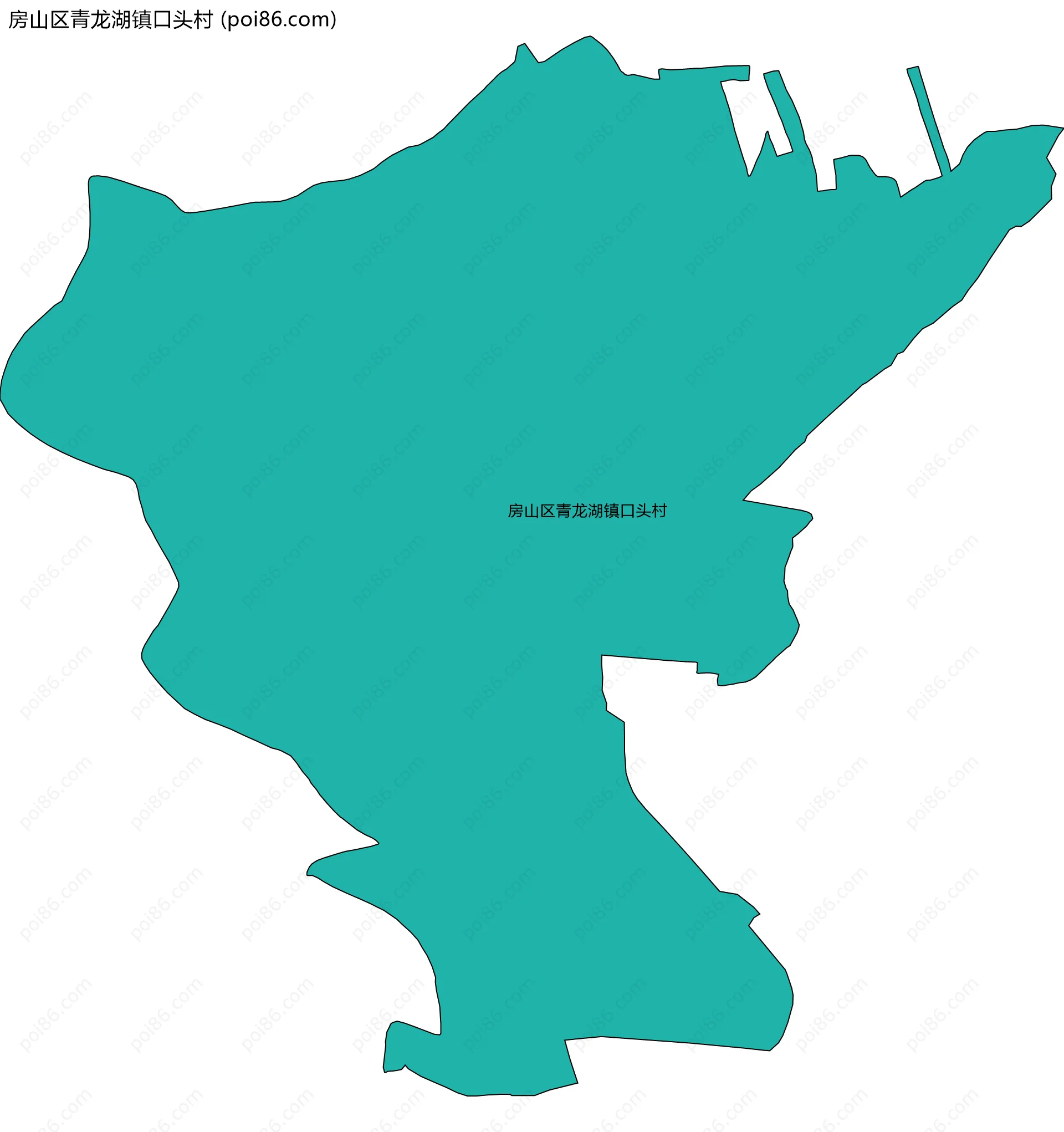 房山区青龙湖镇口头村边界地图