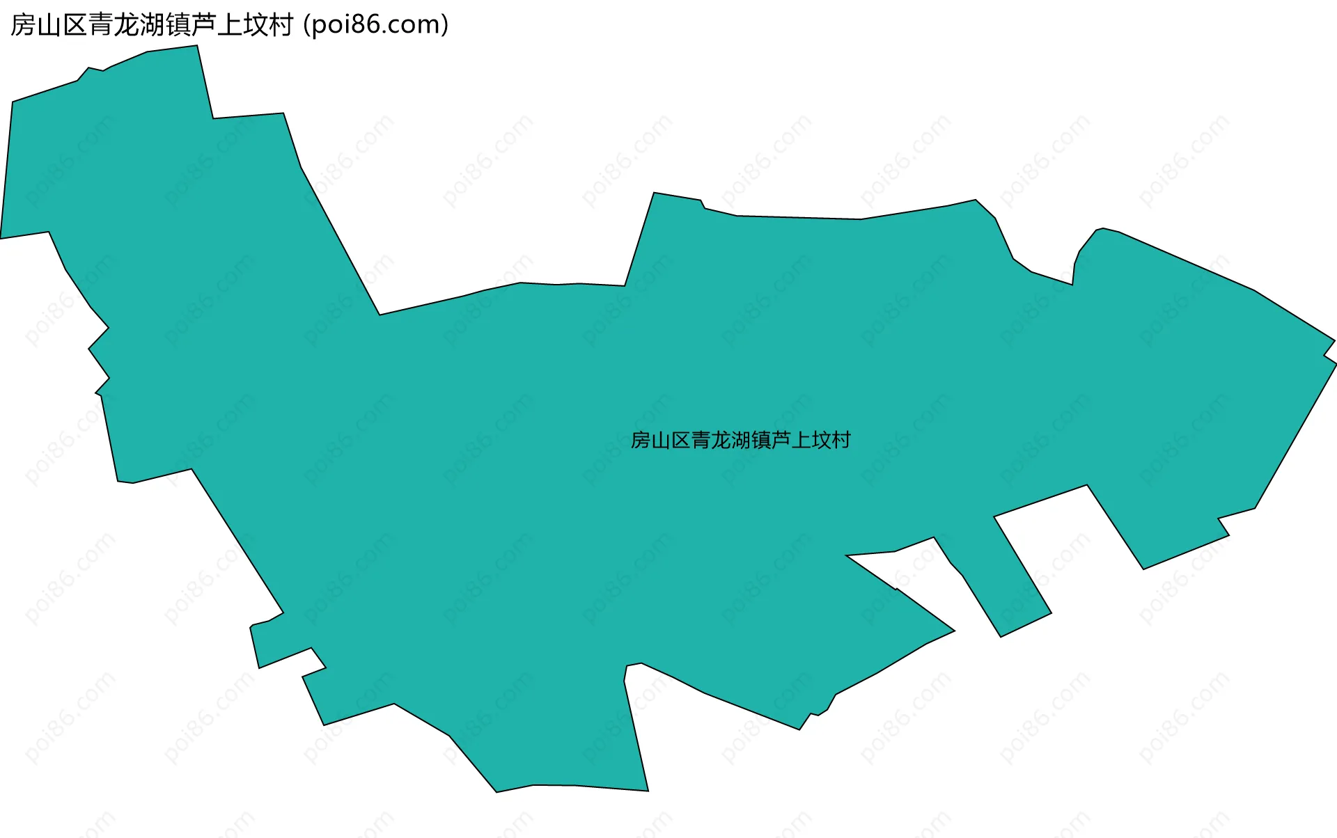 房山区青龙湖镇芦上坟村边界地图