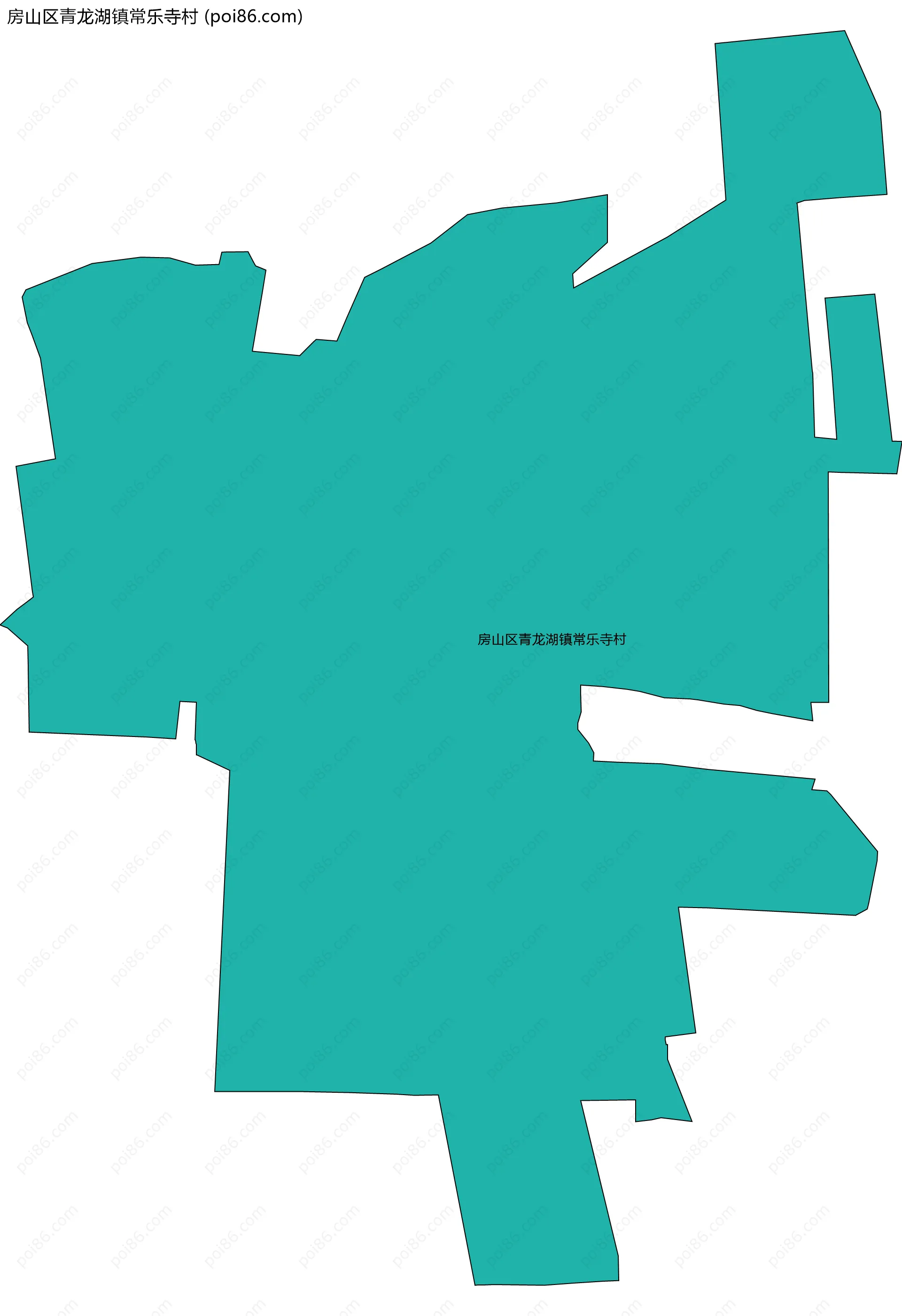 房山区青龙湖镇常乐寺村边界地图