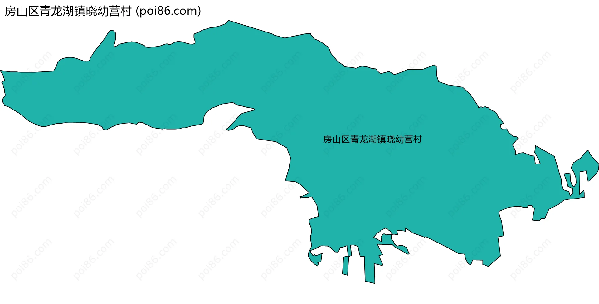 房山区青龙湖镇晓幼营村边界地图