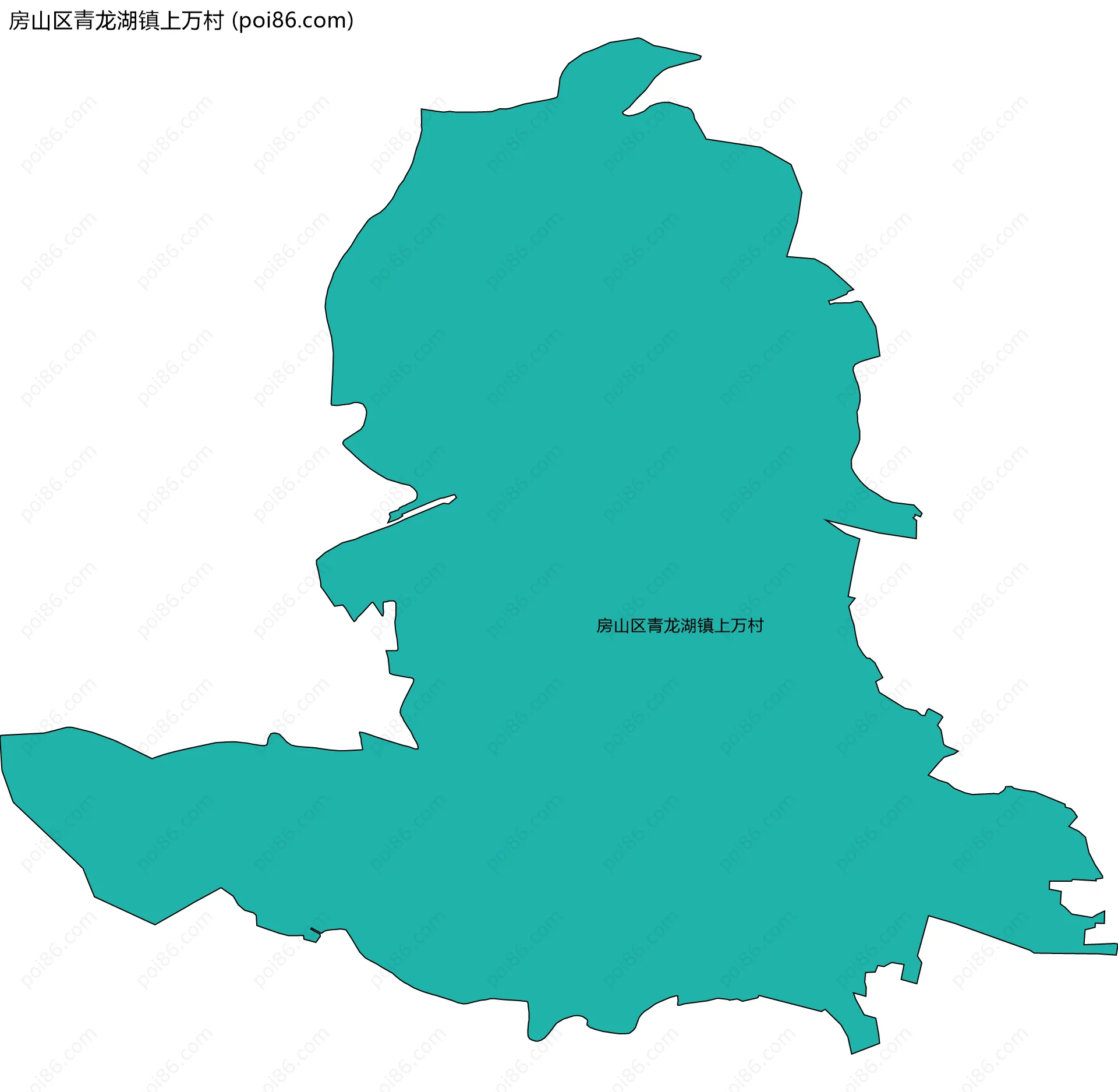 房山区青龙湖镇上万村边界地图