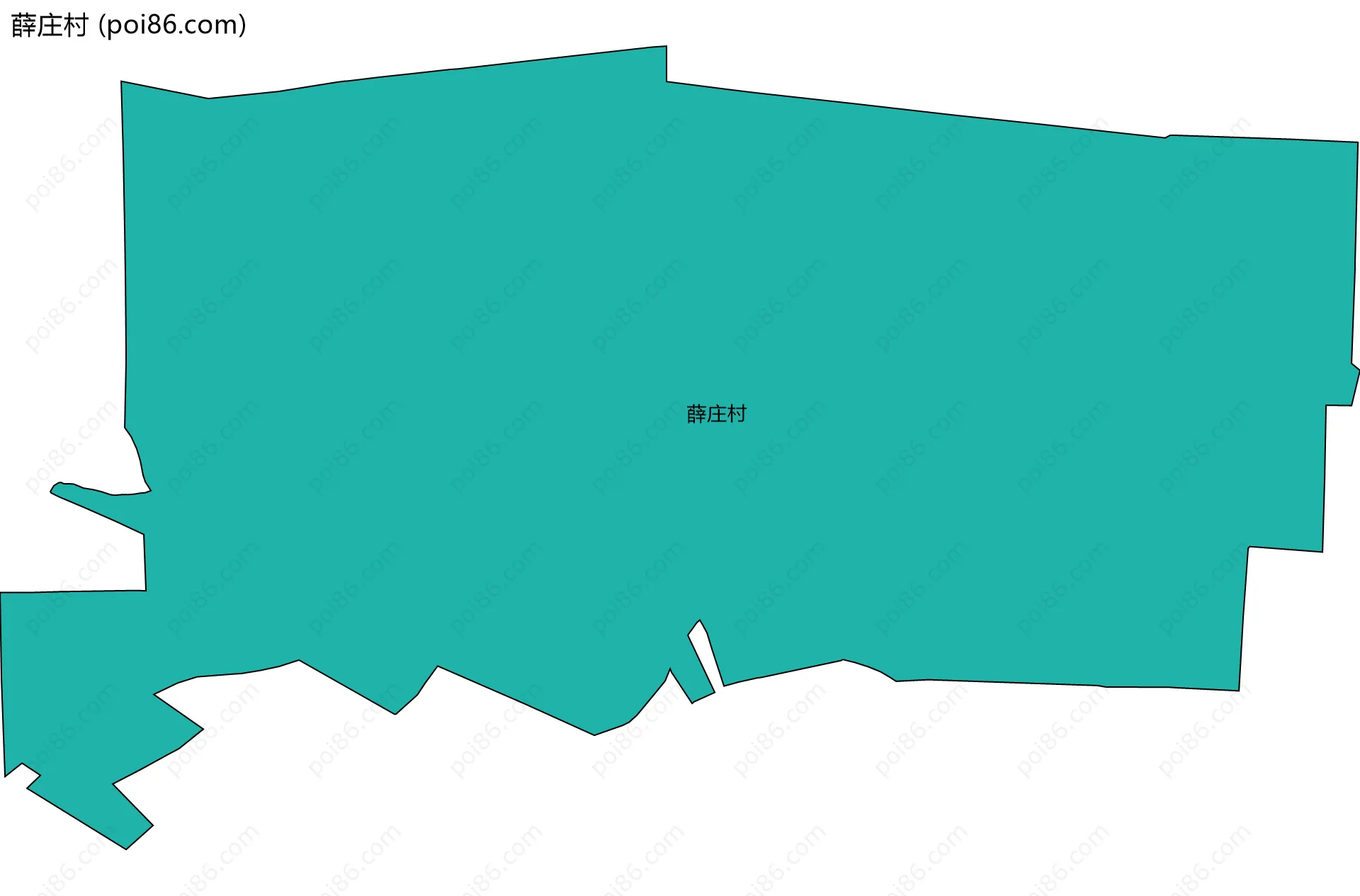 薛庄村边界地图