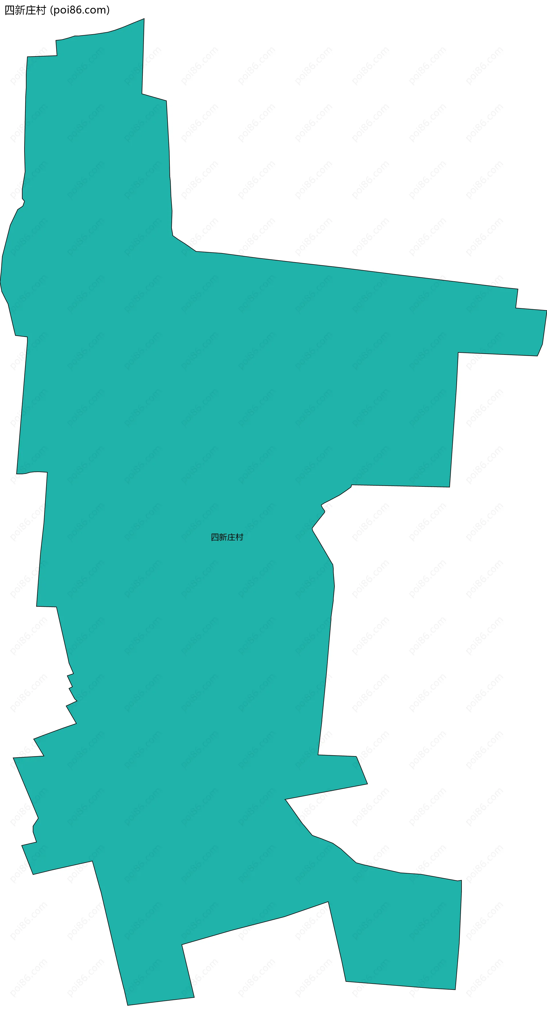 四新庄村边界地图