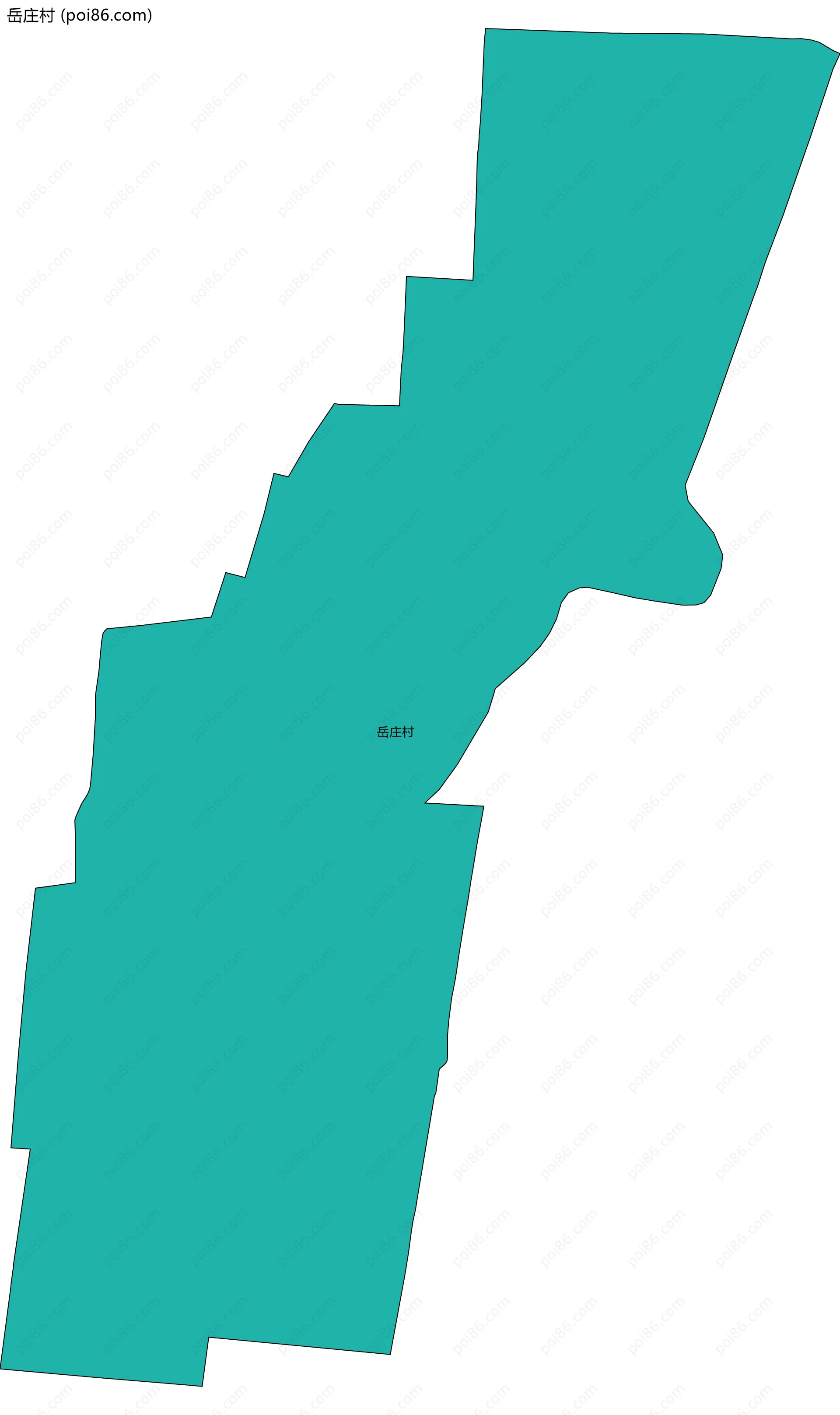 岳庄村边界地图