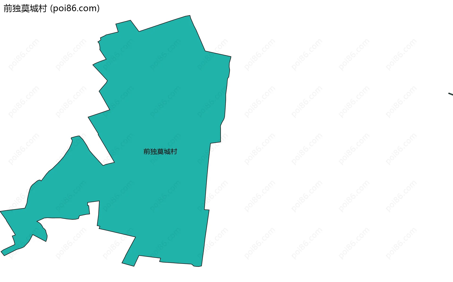 前独莫城村边界地图