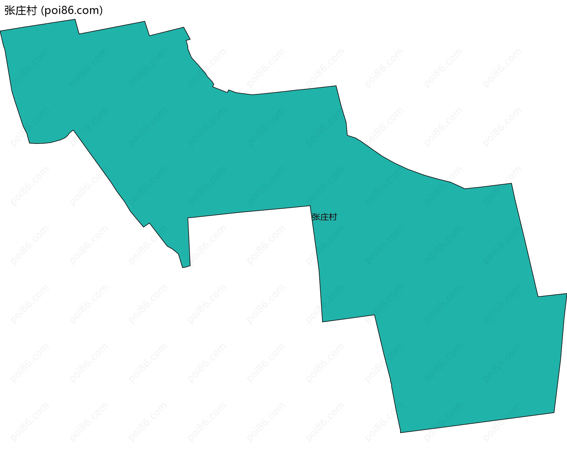 张庄村边界地图