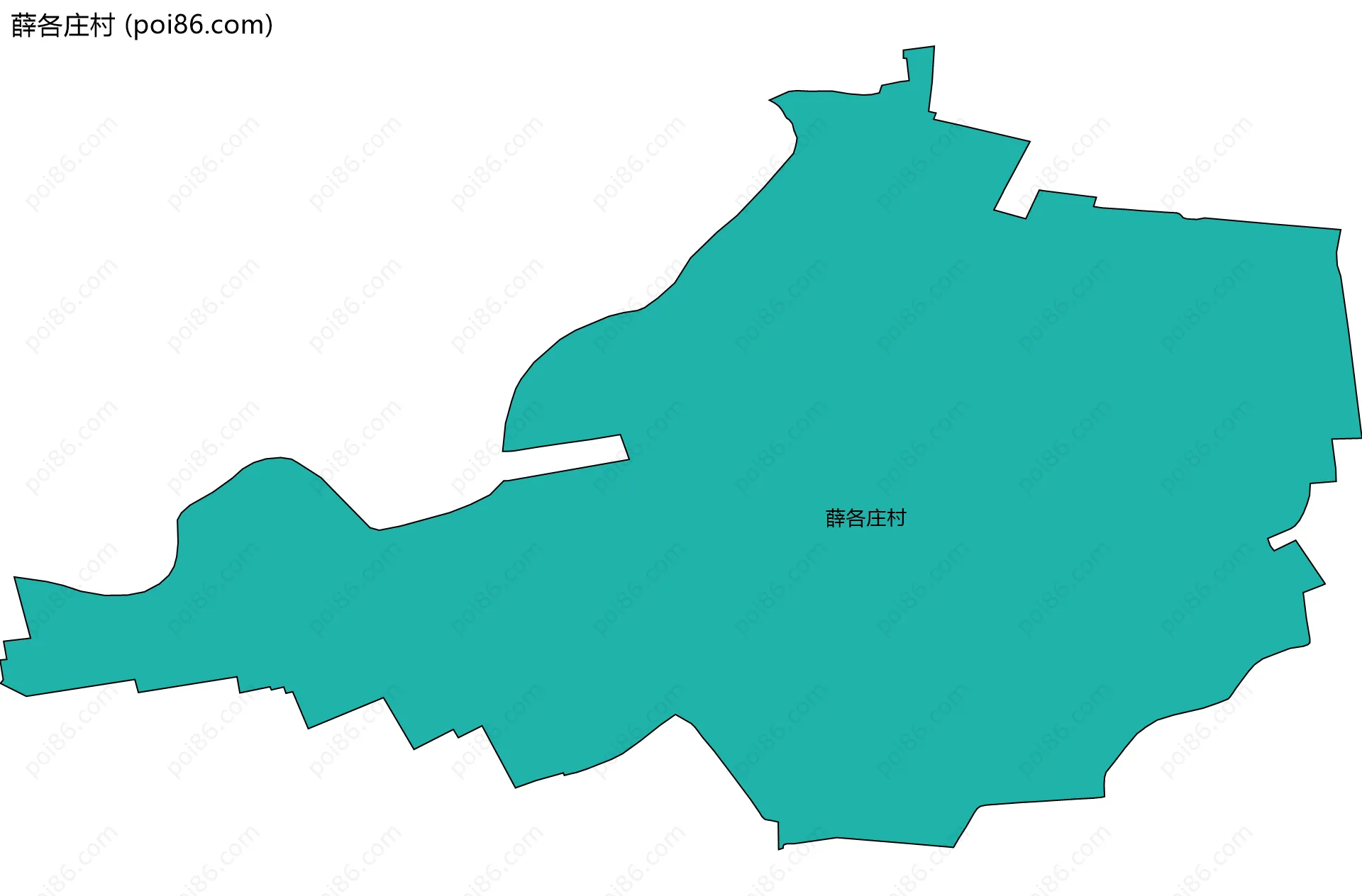 薛各庄村边界地图