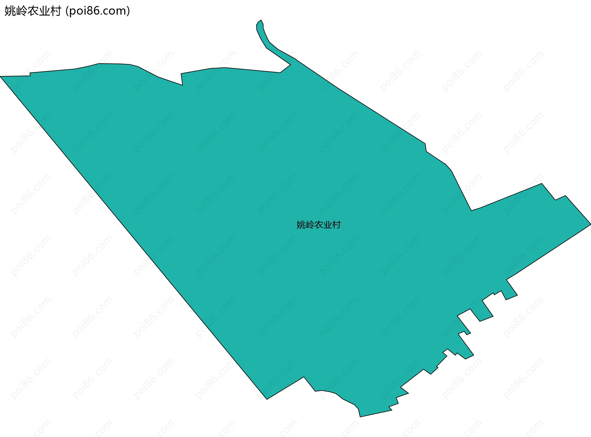 姚岭农业村边界地图