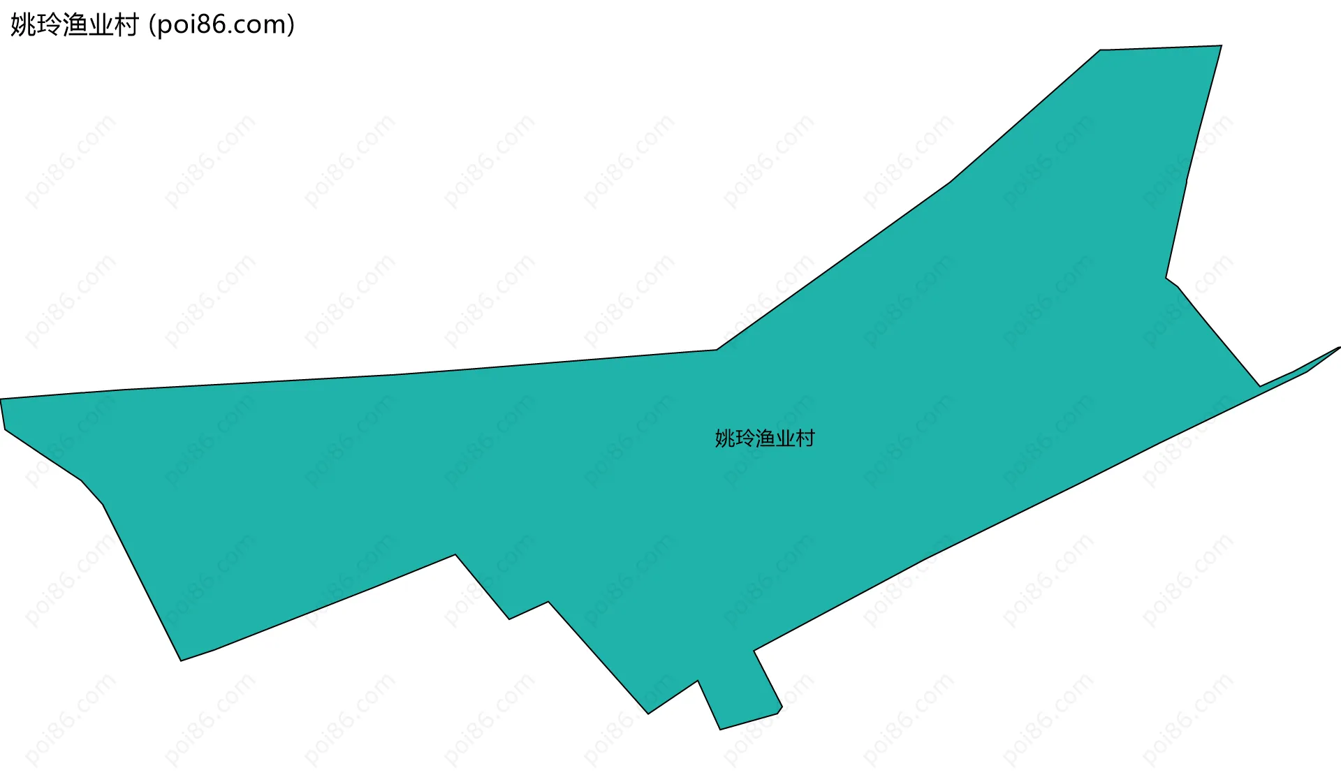 姚玲渔业村边界地图