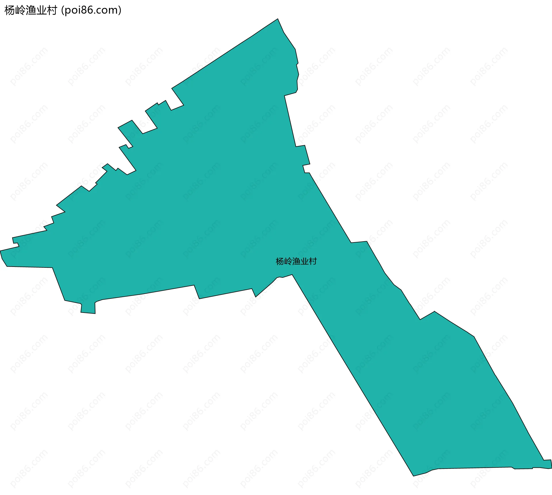杨岭渔业村边界地图