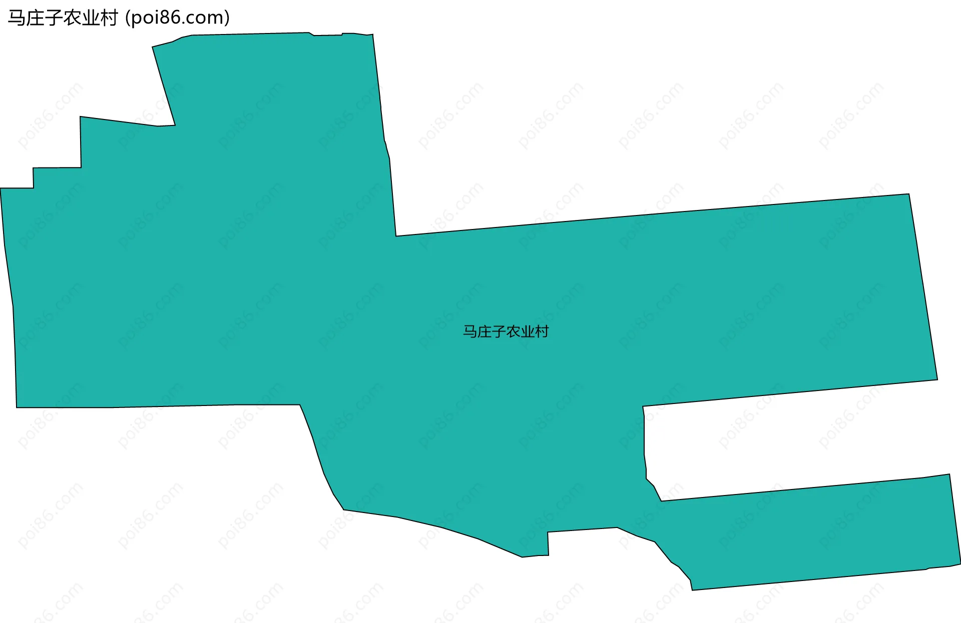 马庄子农业村边界地图