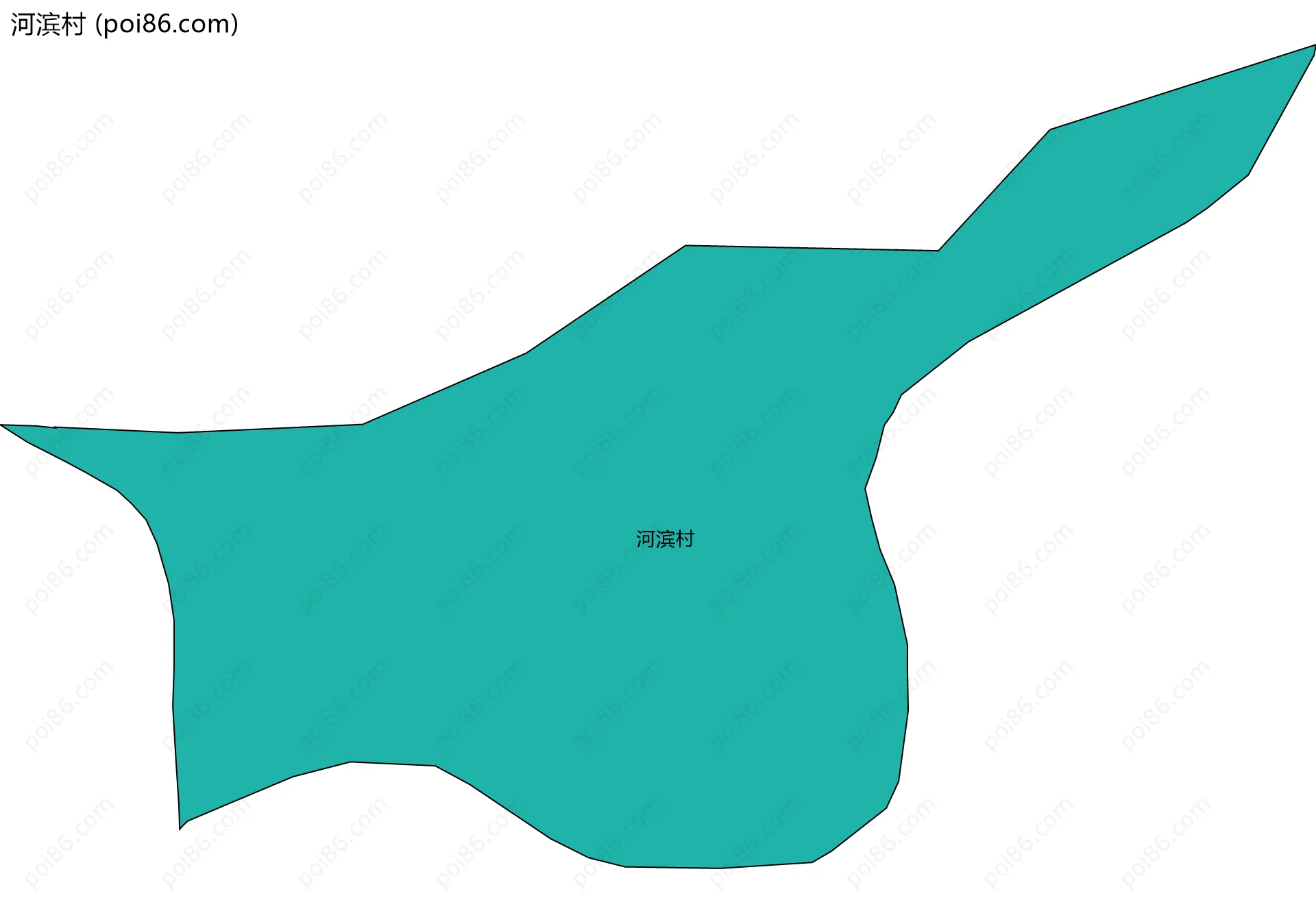 河滨村边界地图