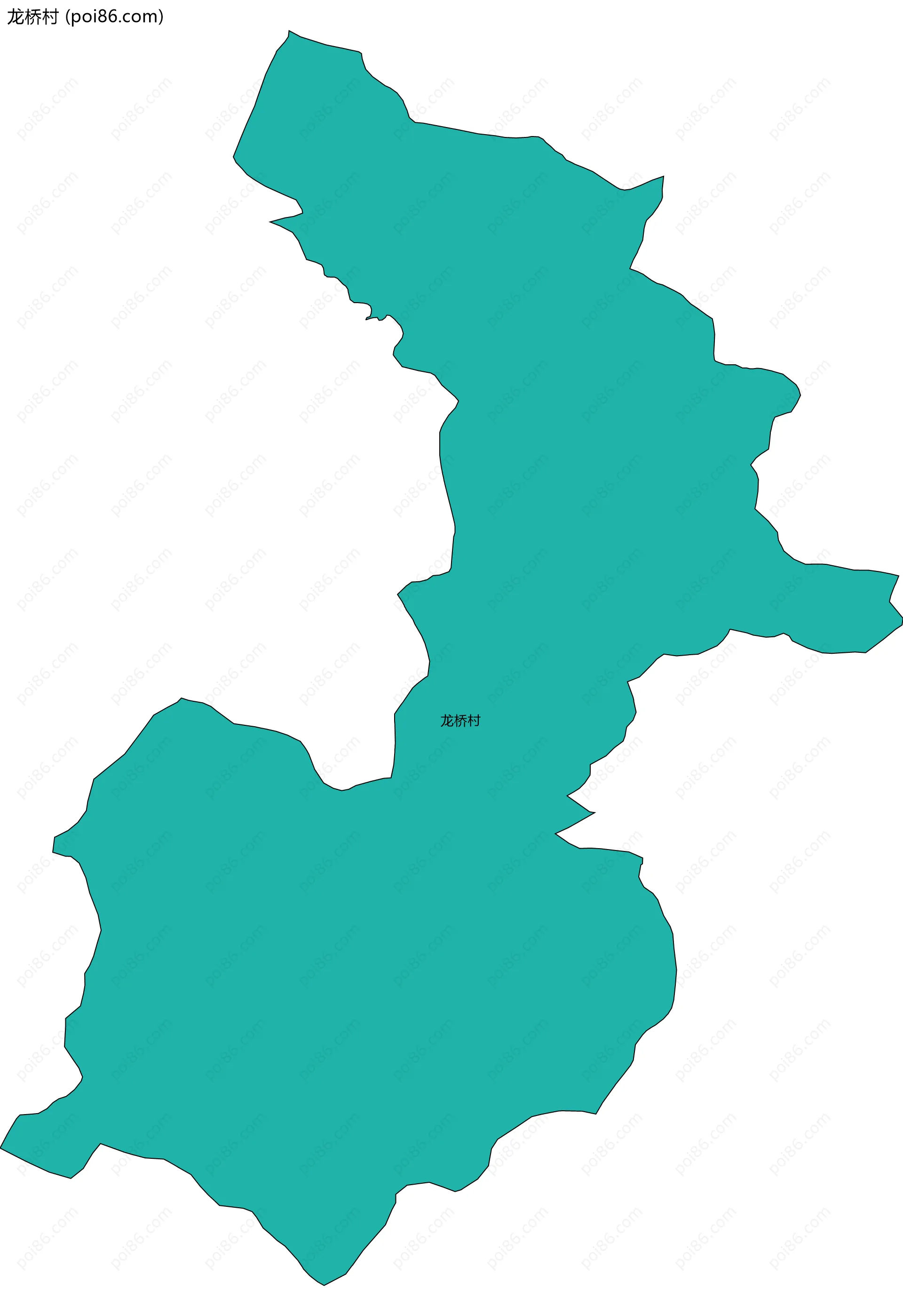 龙桥村边界地图