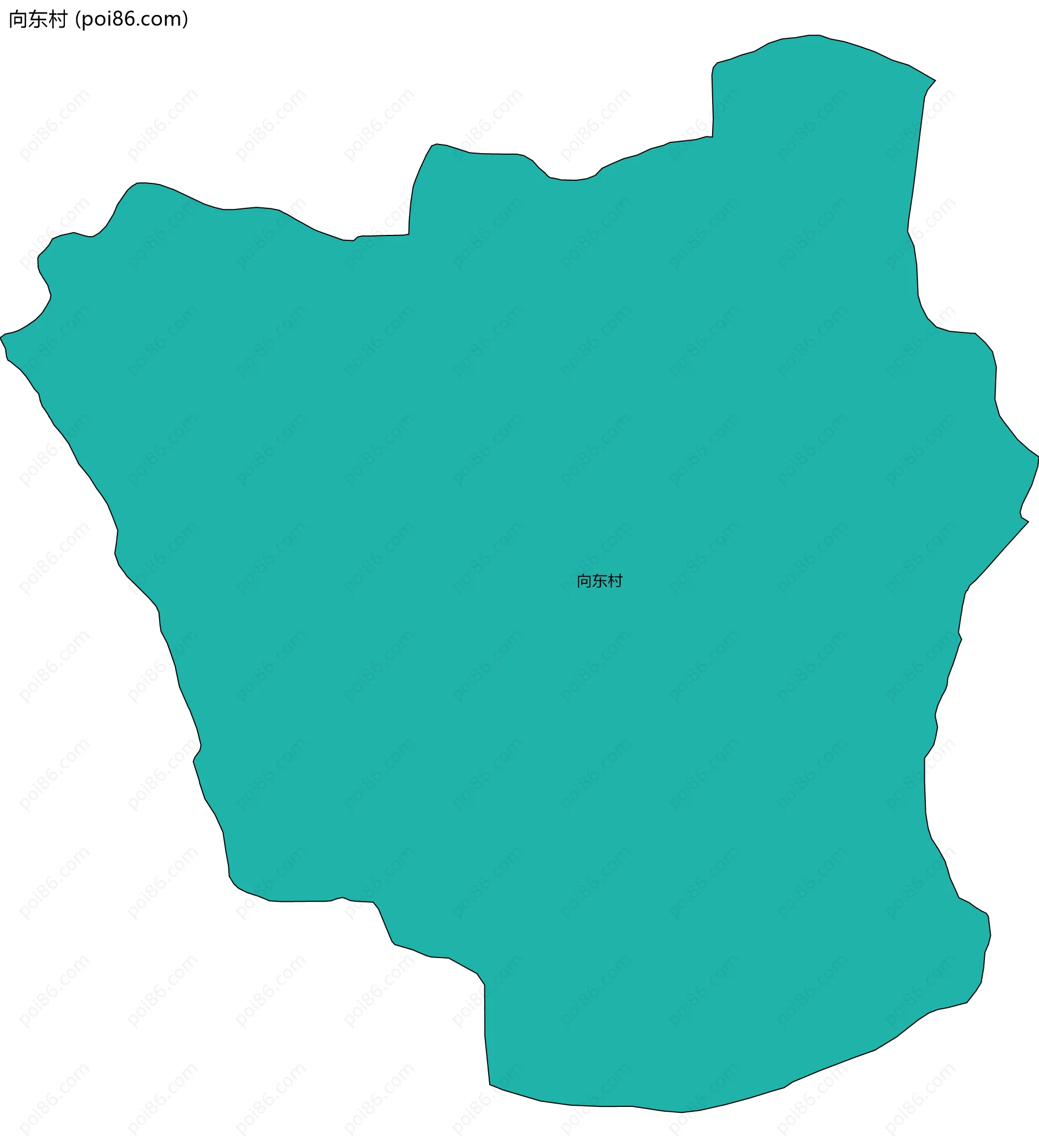 向东村边界地图