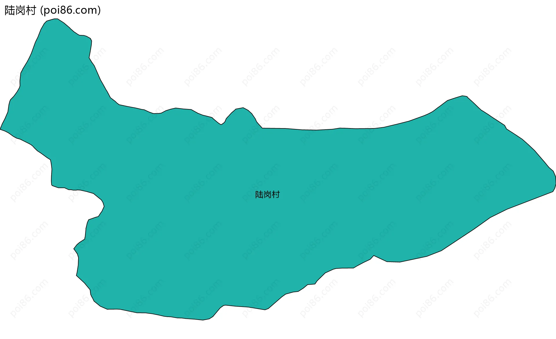陆岗村边界地图