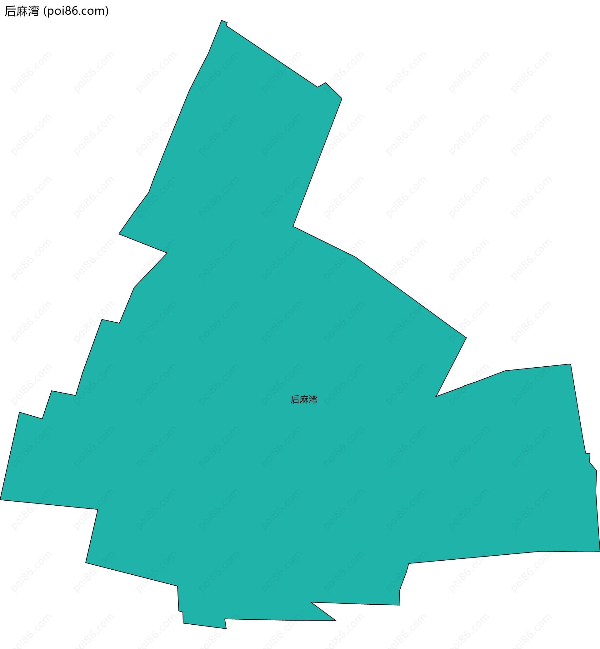后麻湾边界地图