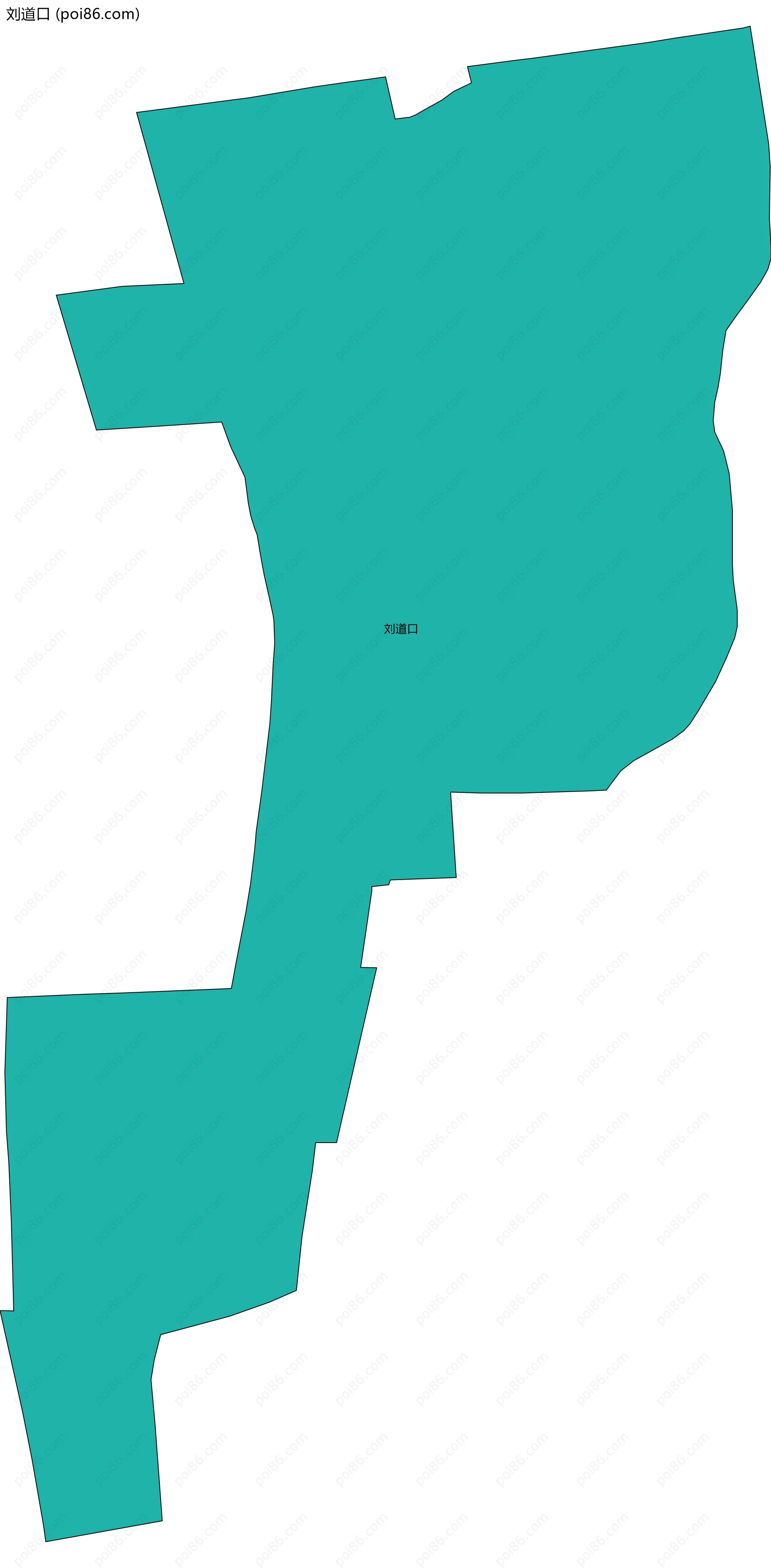 刘道口边界地图
