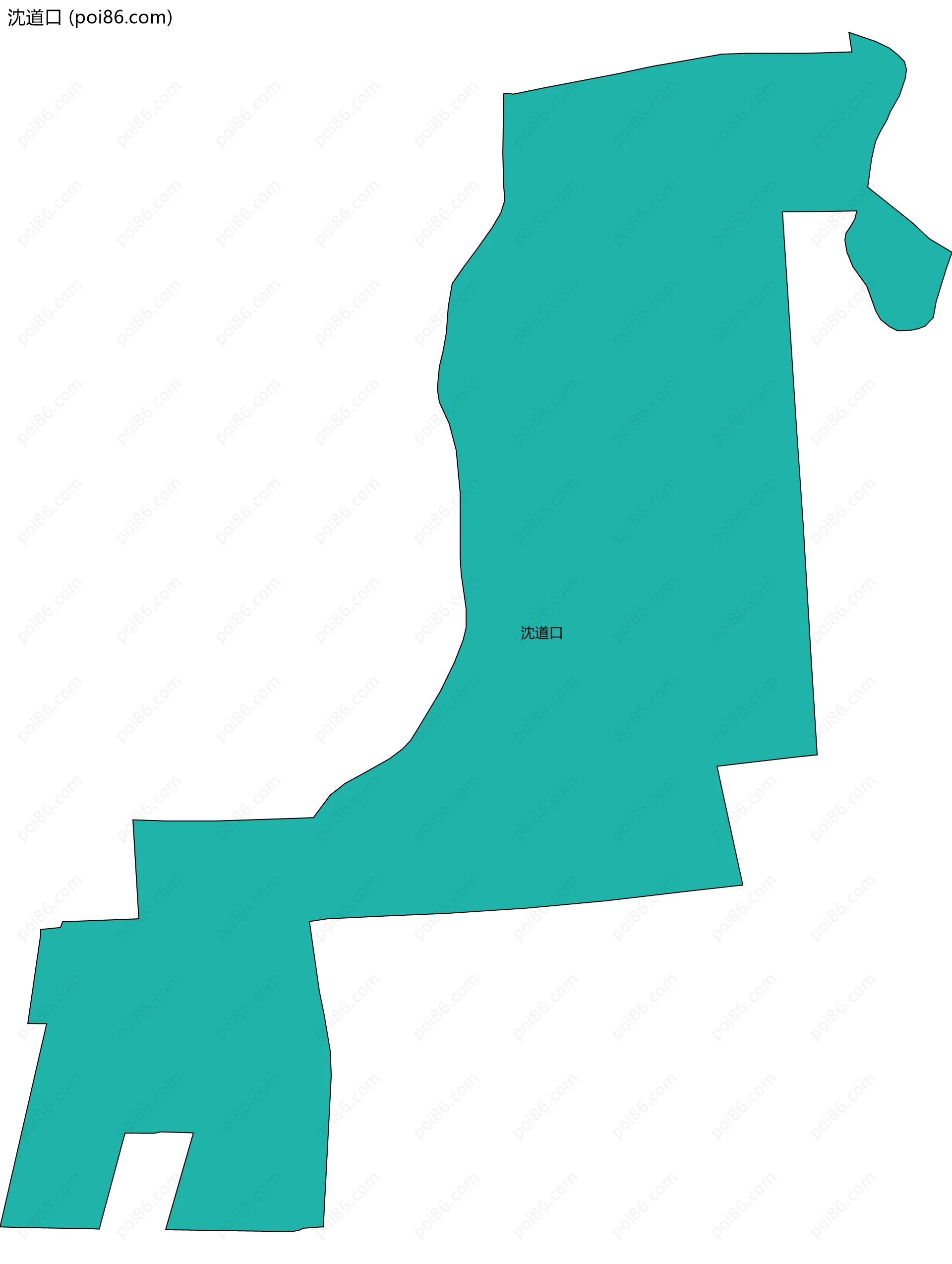 沈道口边界地图