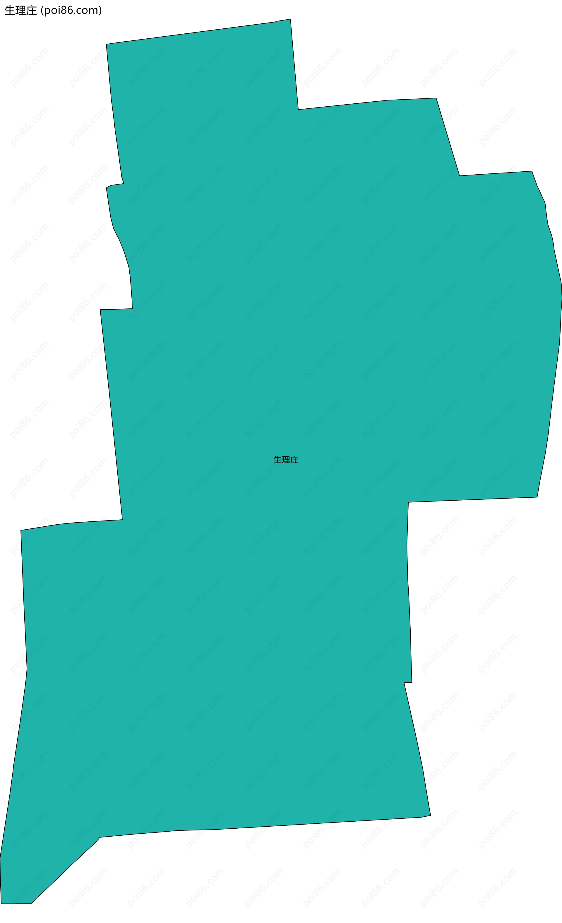 生理庄边界地图