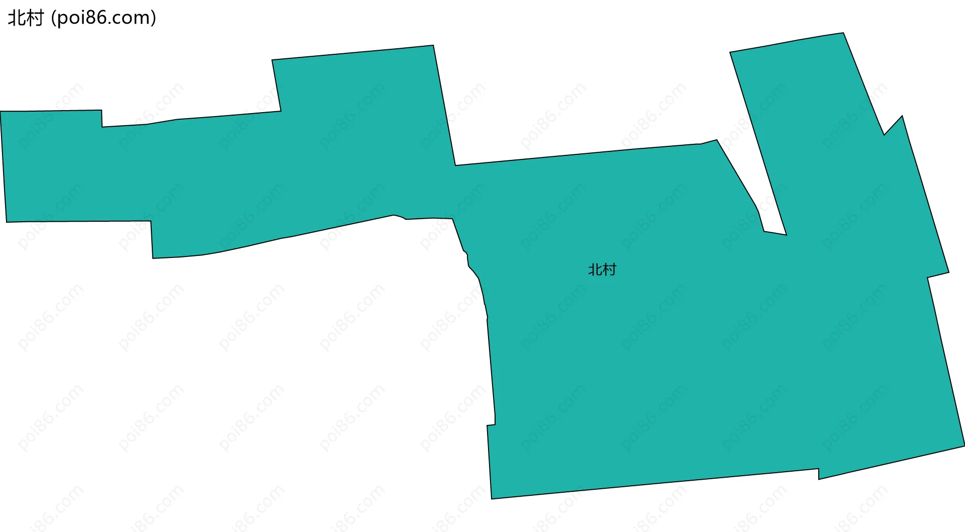 北村边界地图