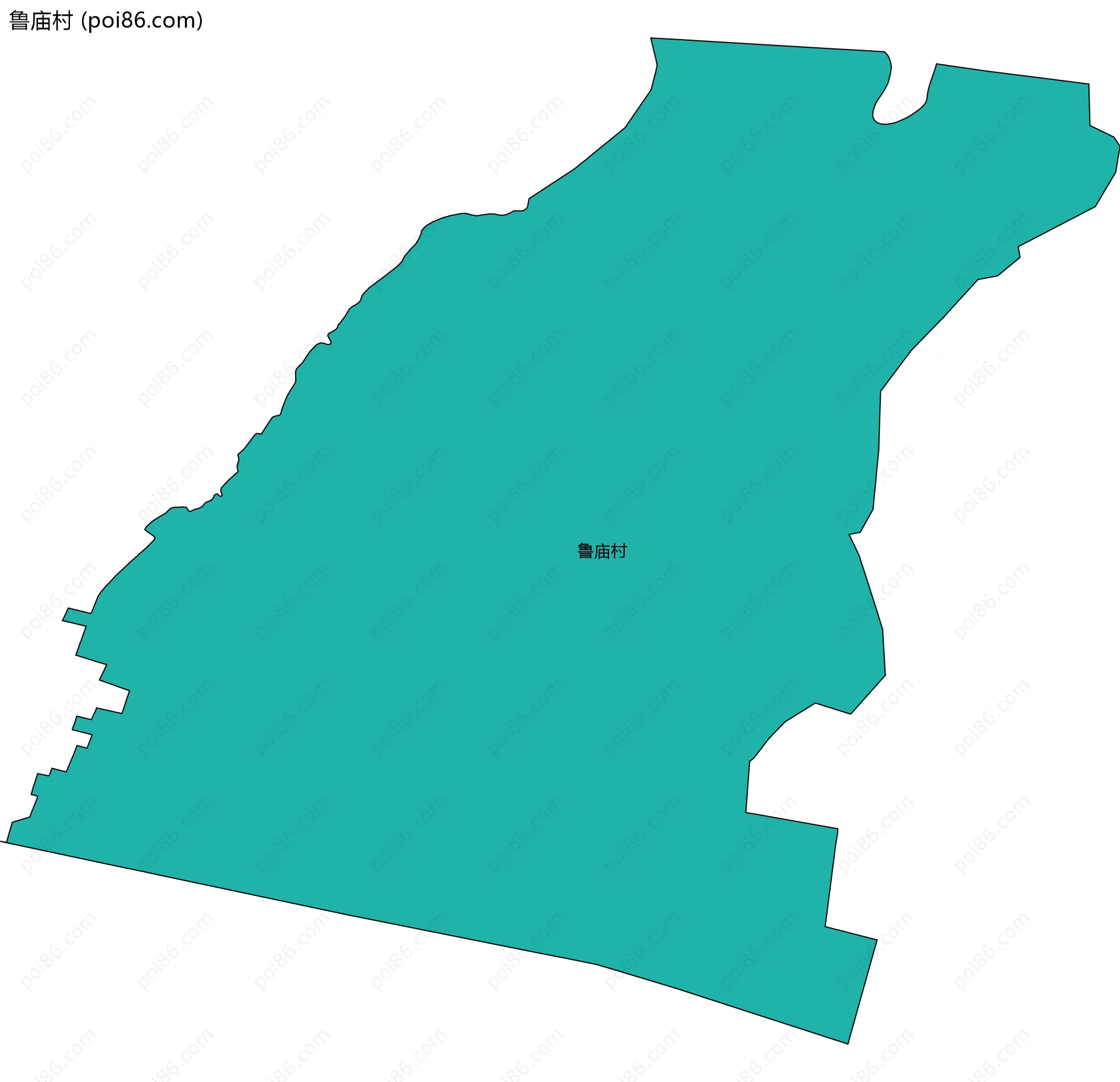 鲁庙村边界地图