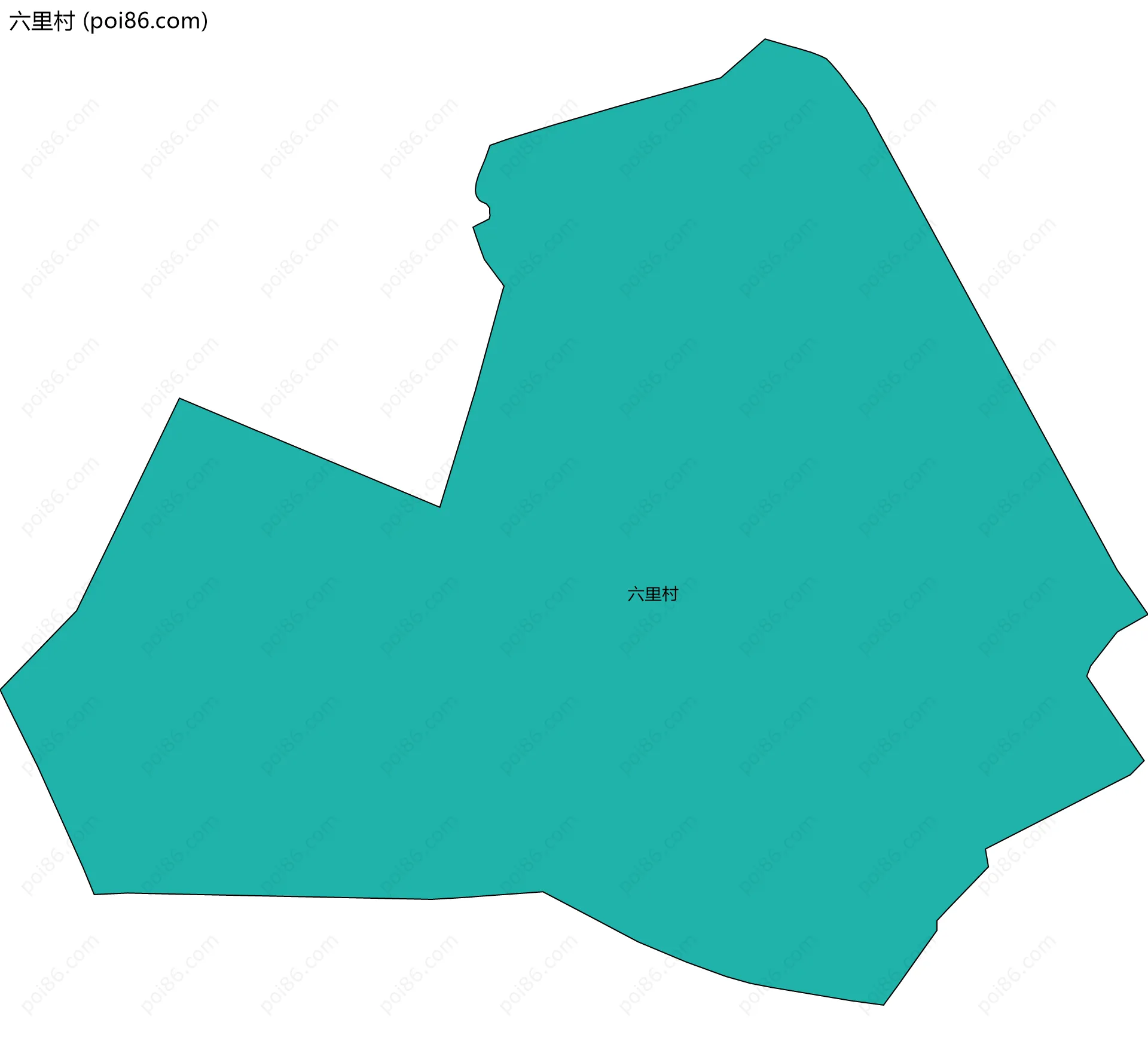 六里村边界地图