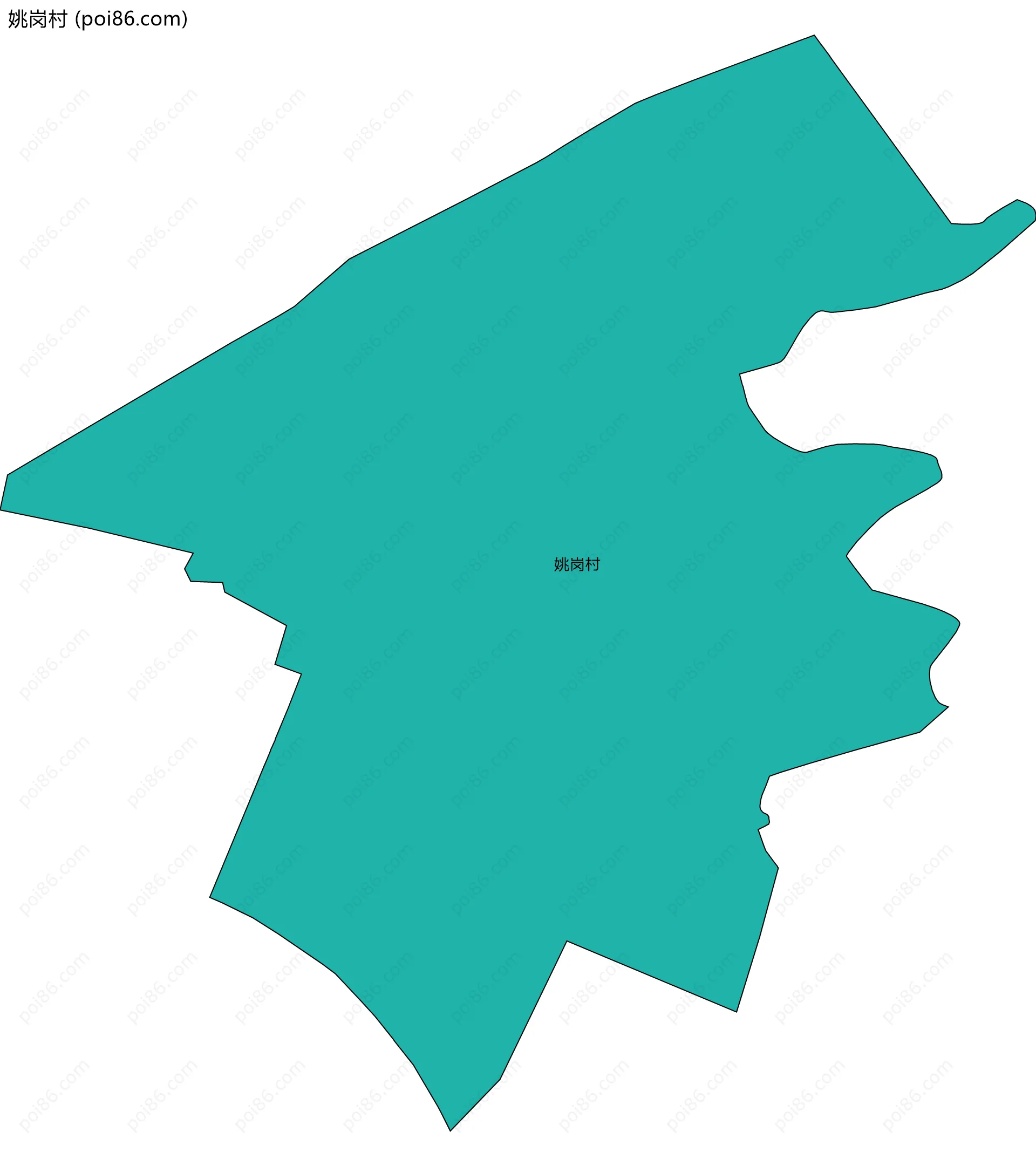 姚岗村边界地图