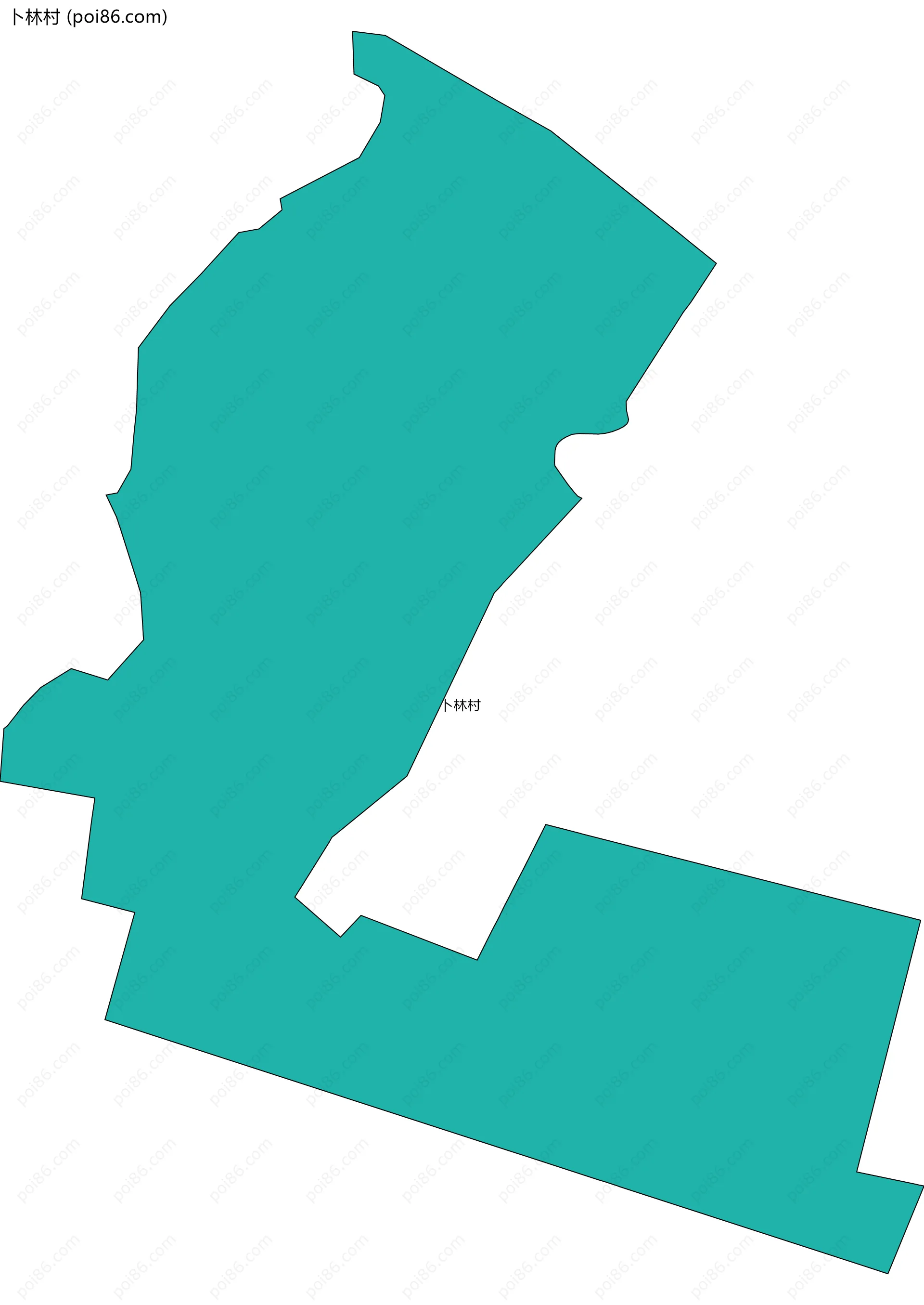 卜林村边界地图