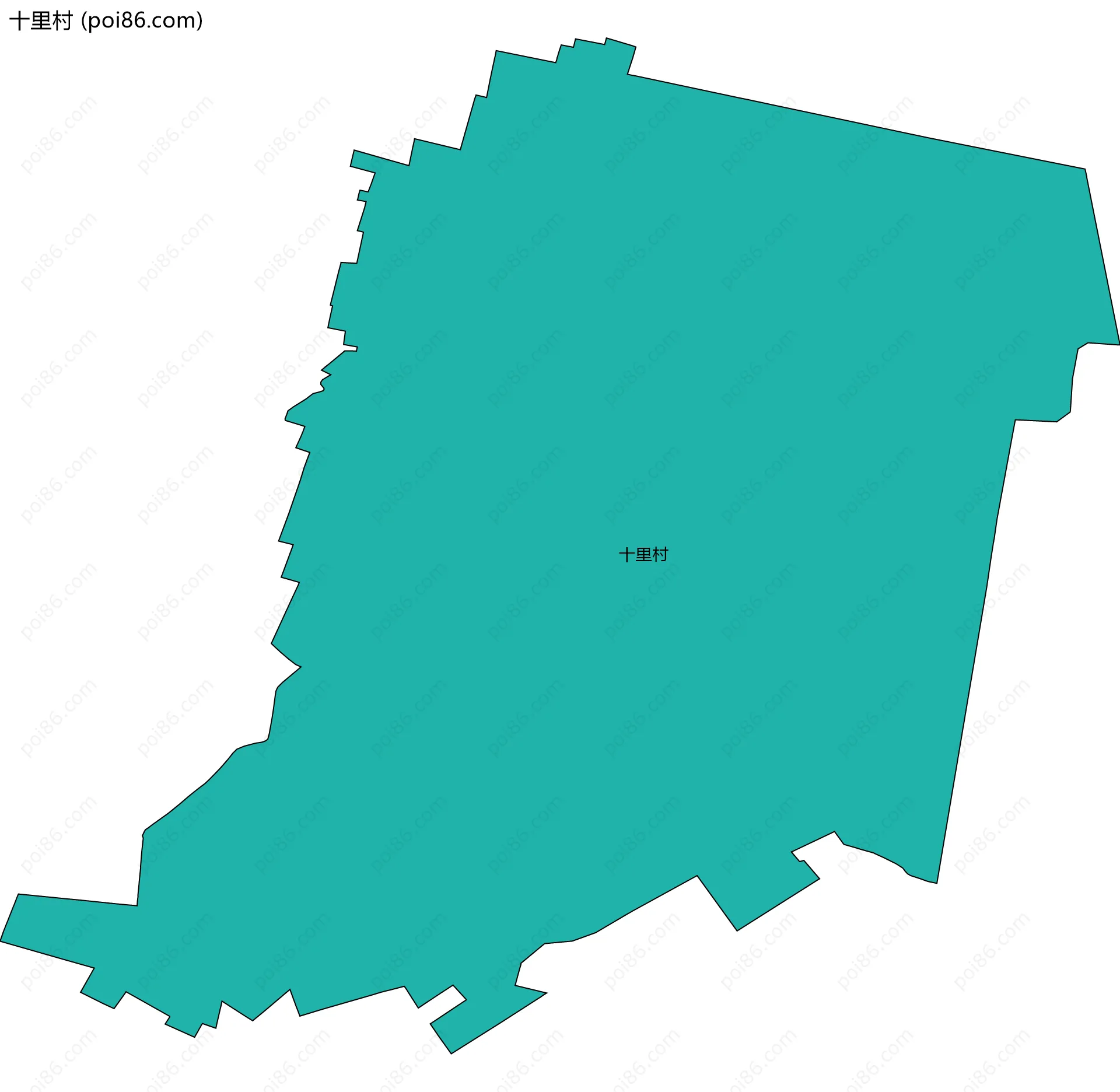 十里村边界地图