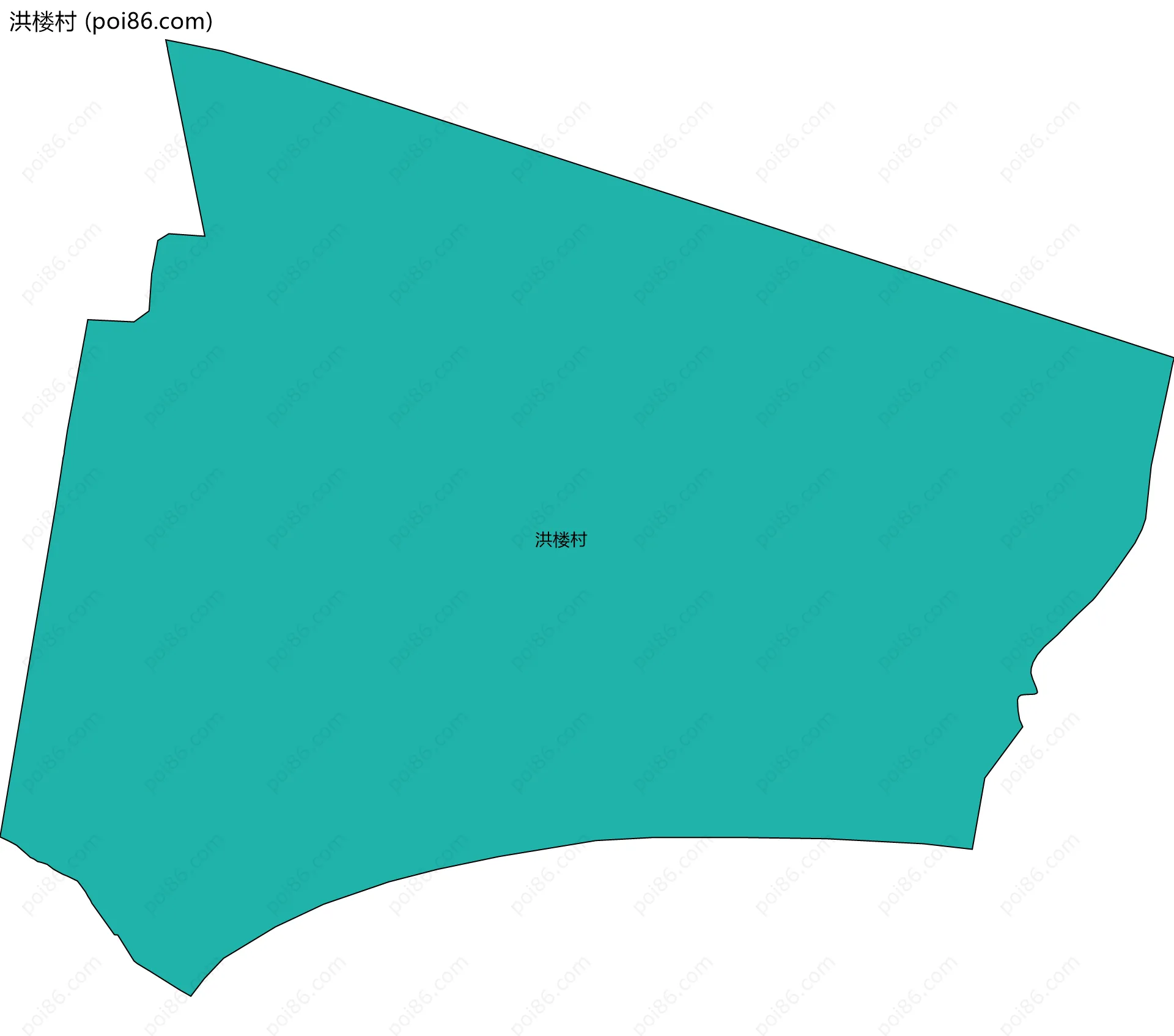 洪楼村边界地图