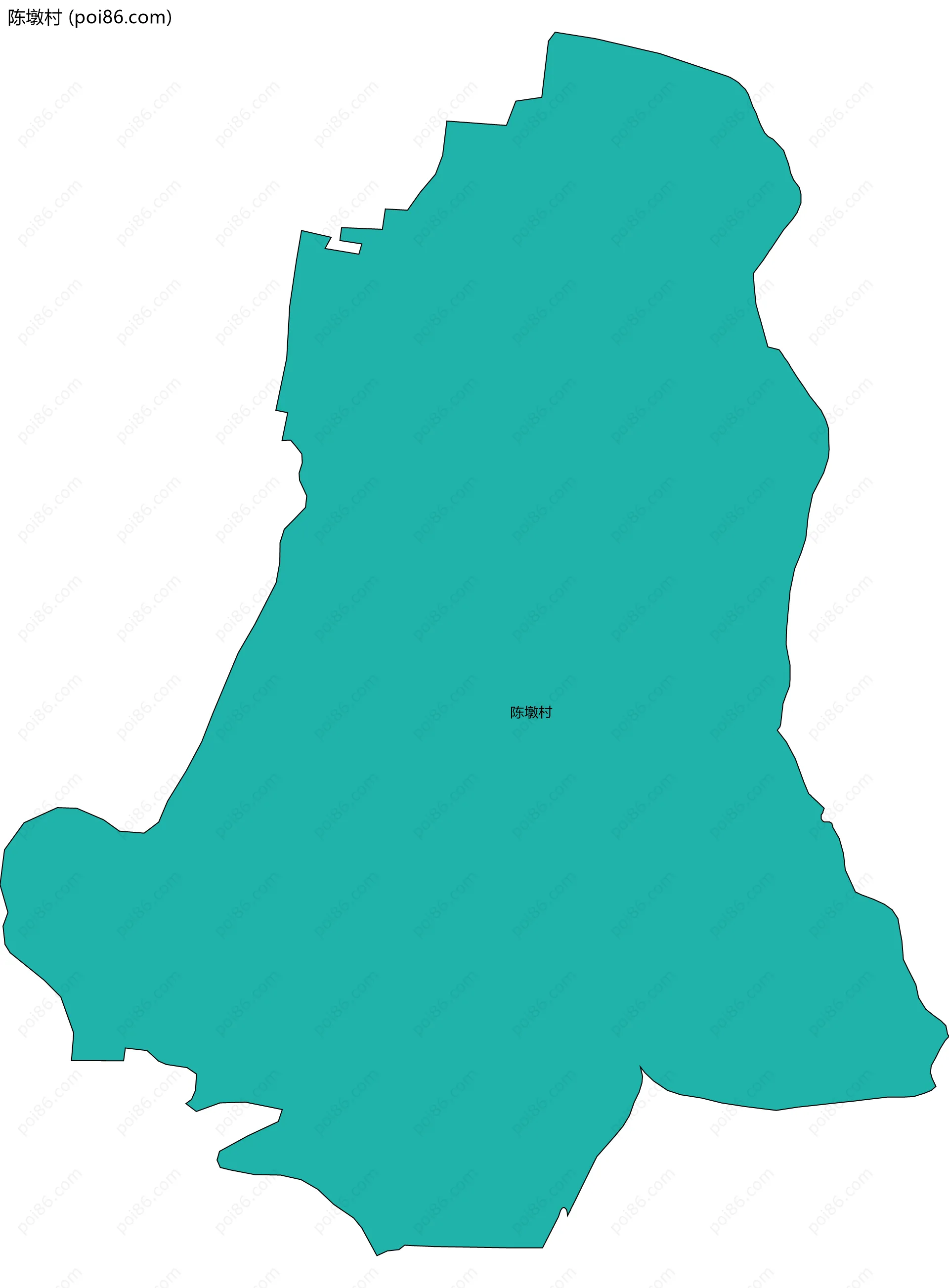 陈墩村边界地图
