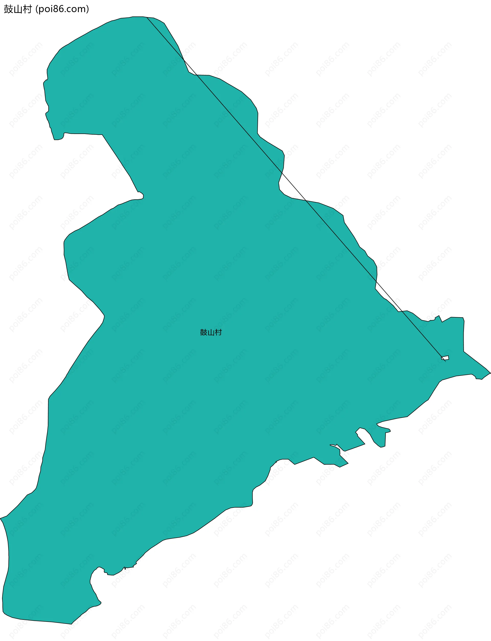 鼓山村边界地图