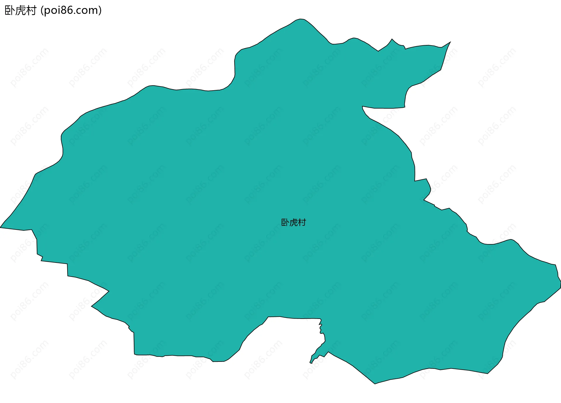 卧虎村边界地图