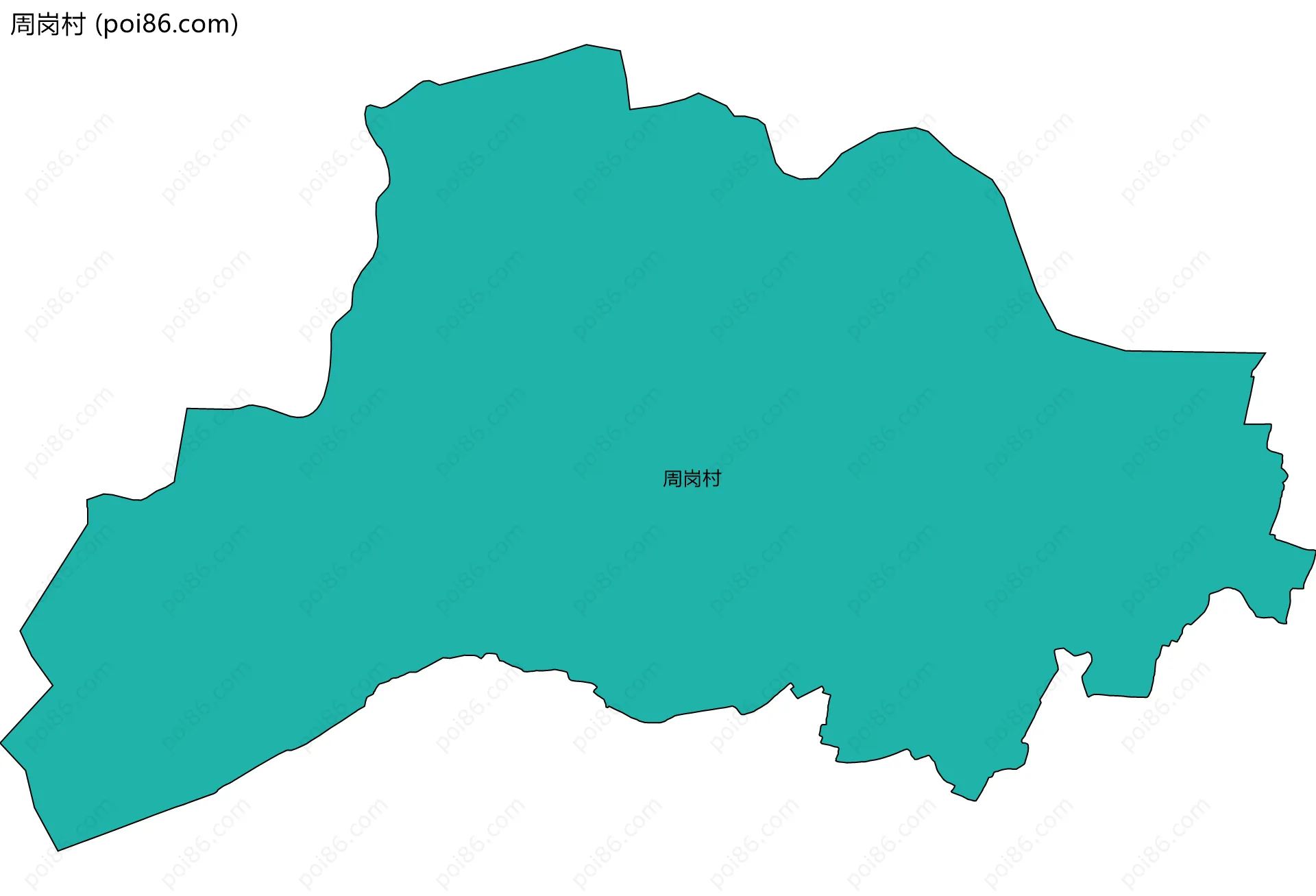周岗村边界地图