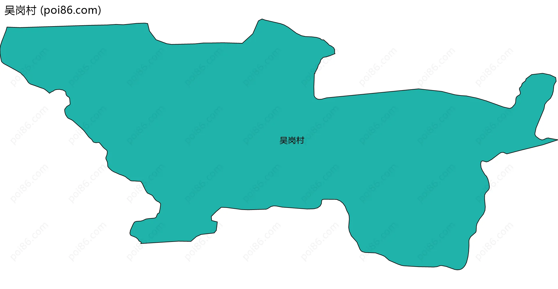 吴岗村边界地图