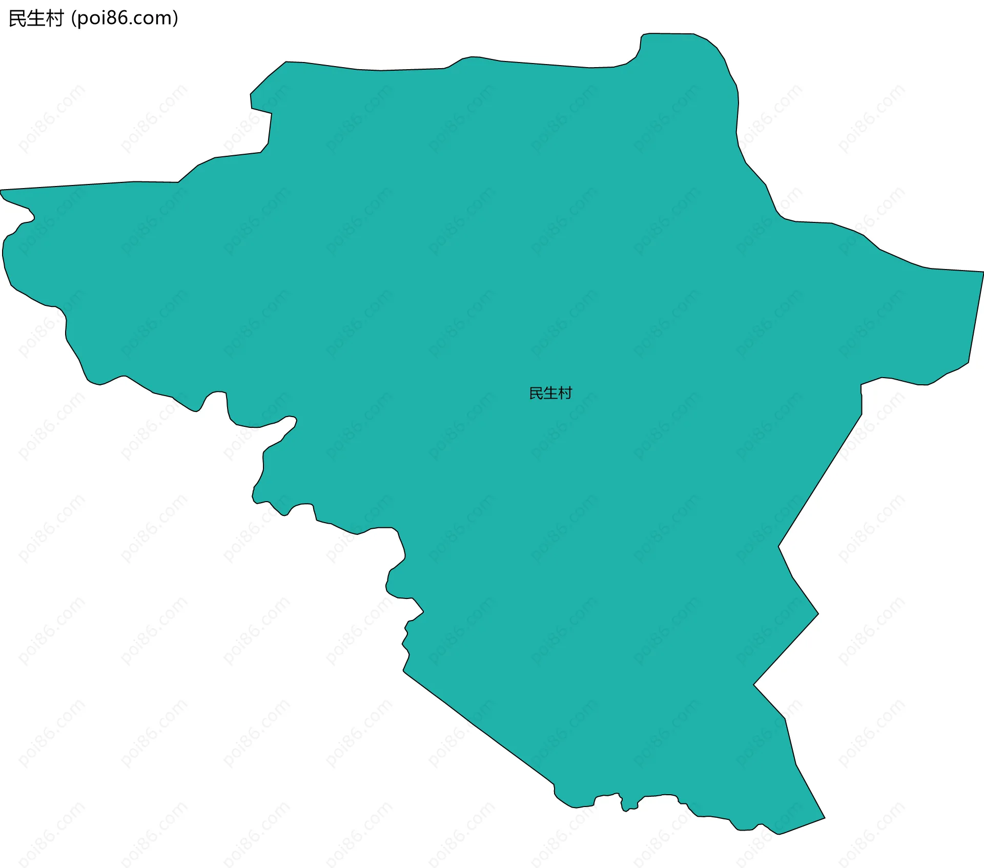 民生村边界地图
