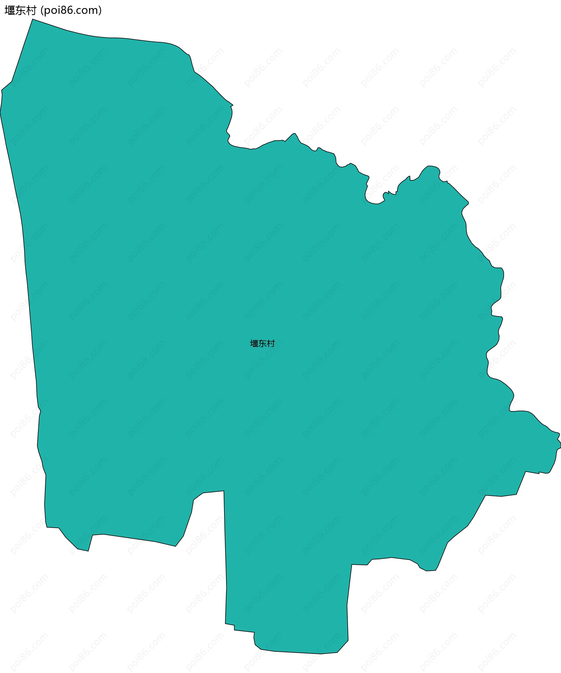 堰东村边界地图