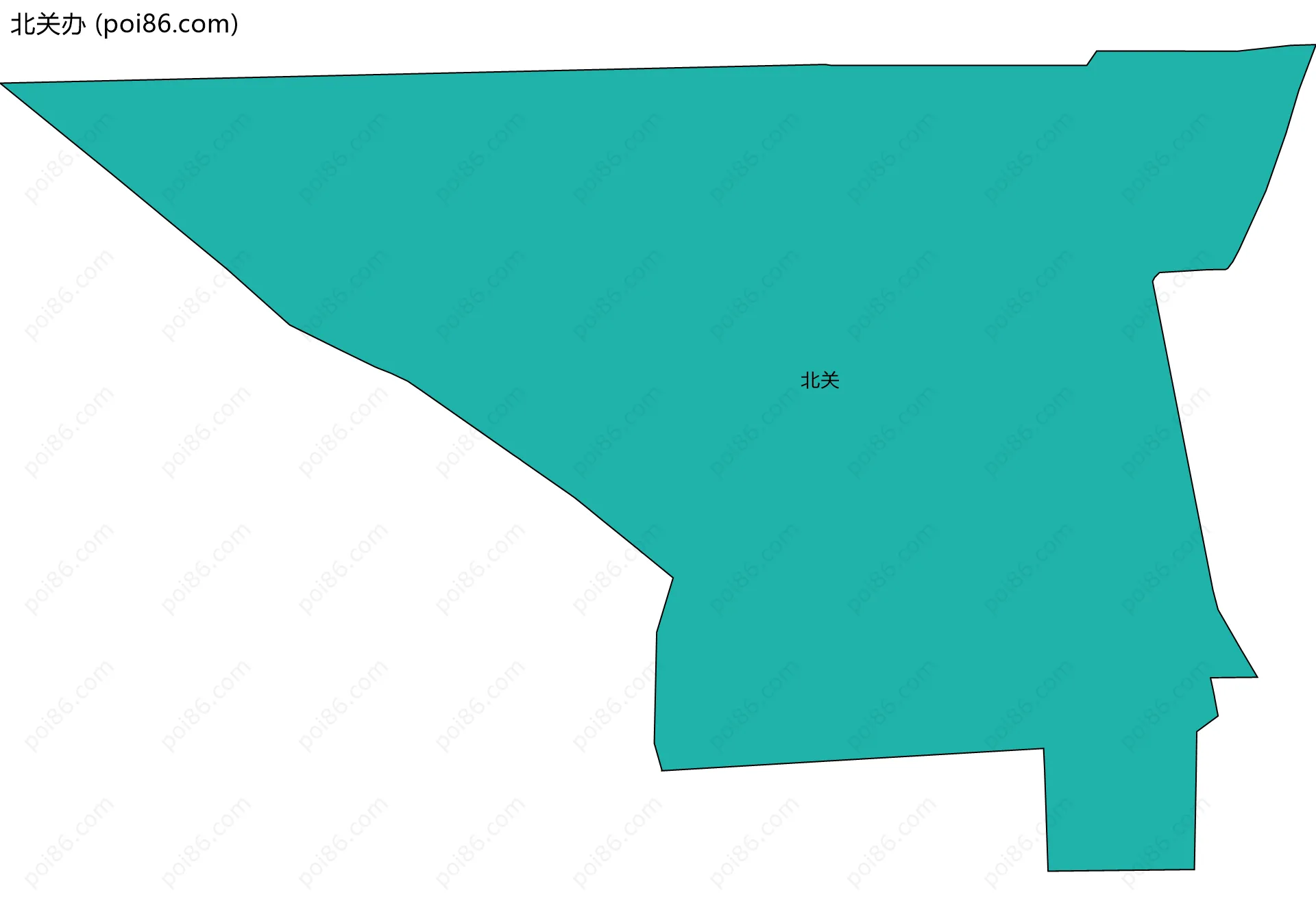 北关办边界地图(五级行政区划)