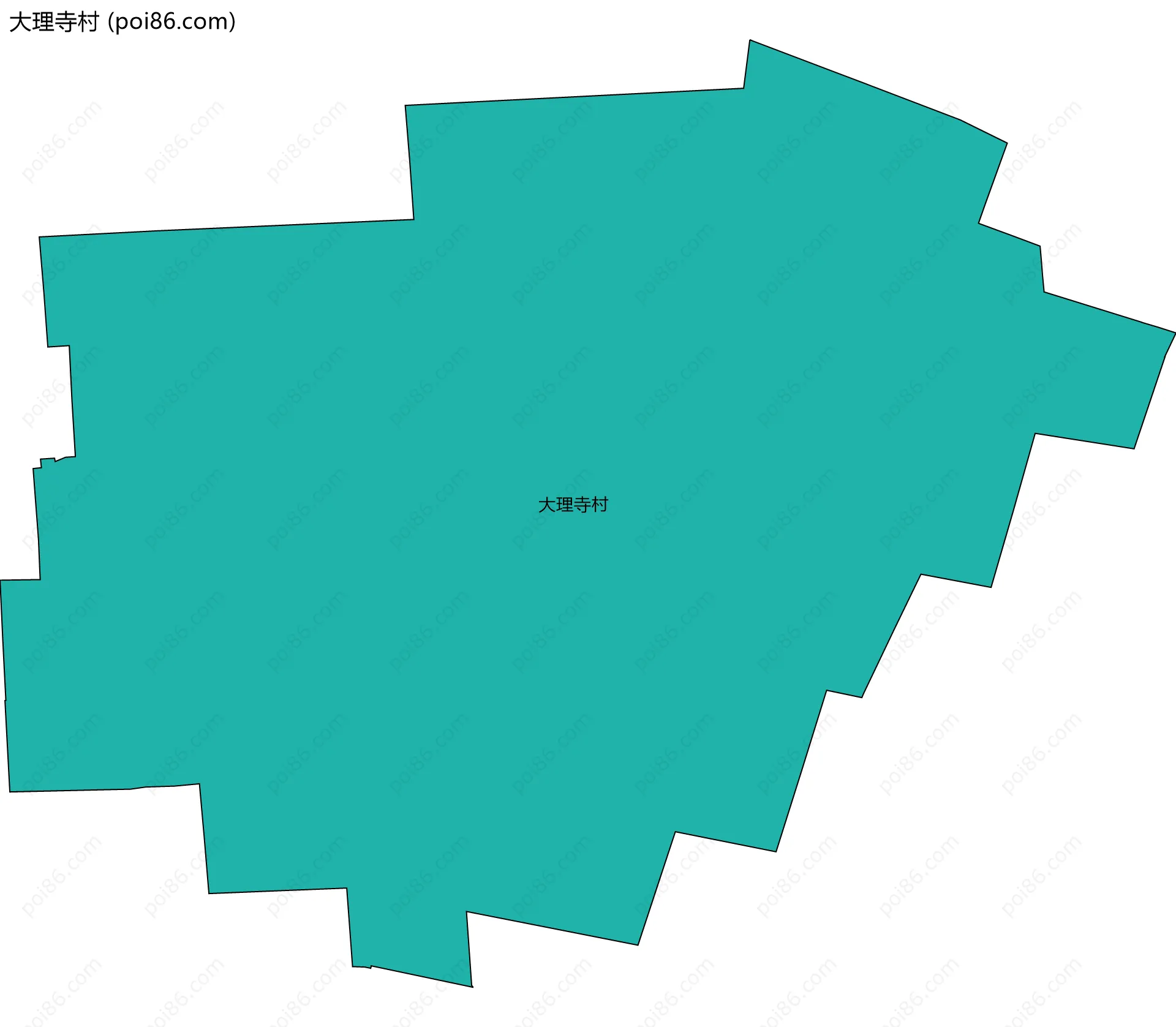 大理寺村边界地图