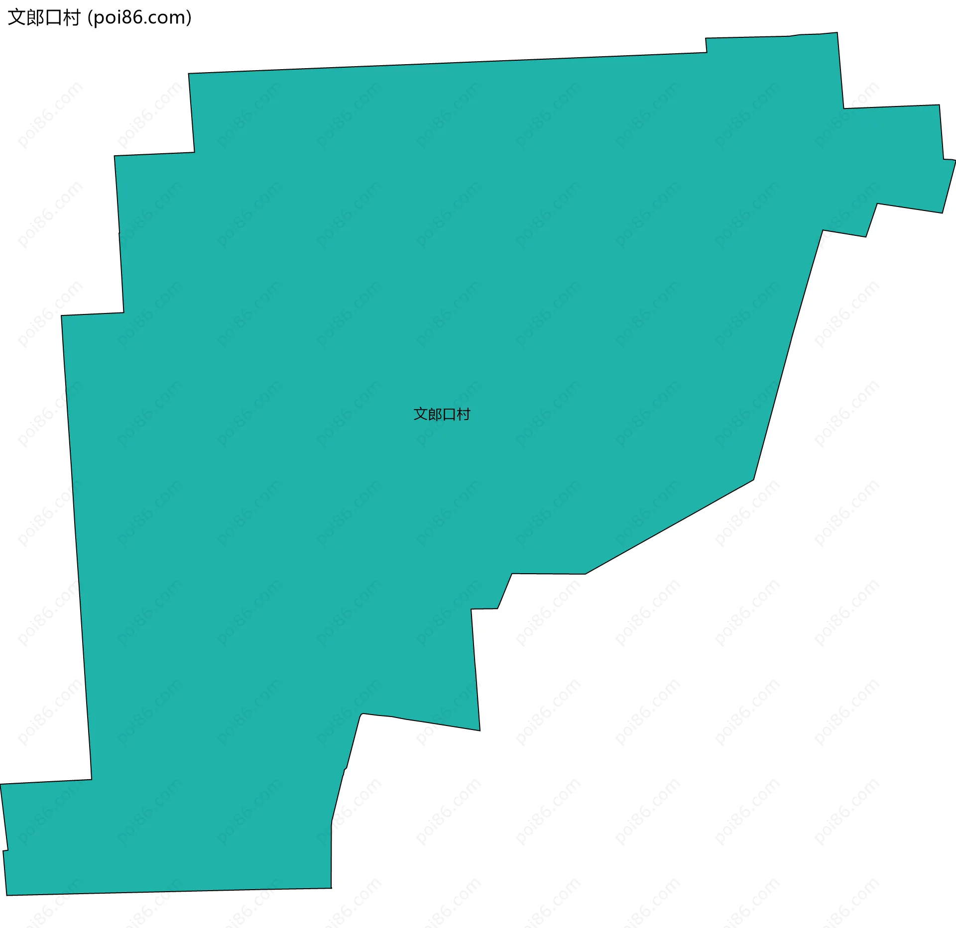 文郎口村边界地图