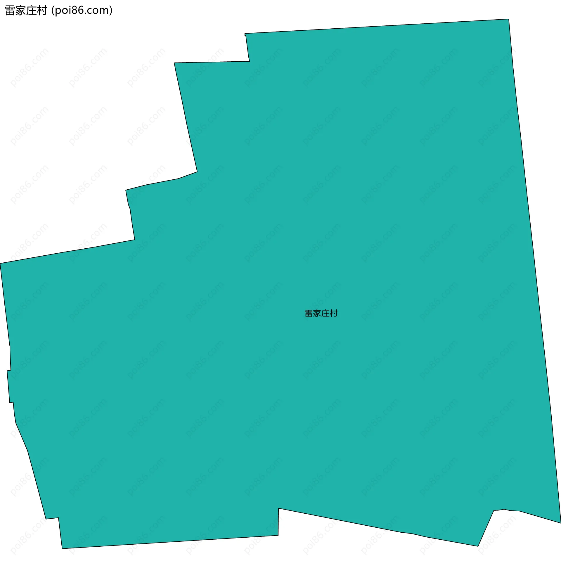 雷家庄村边界地图