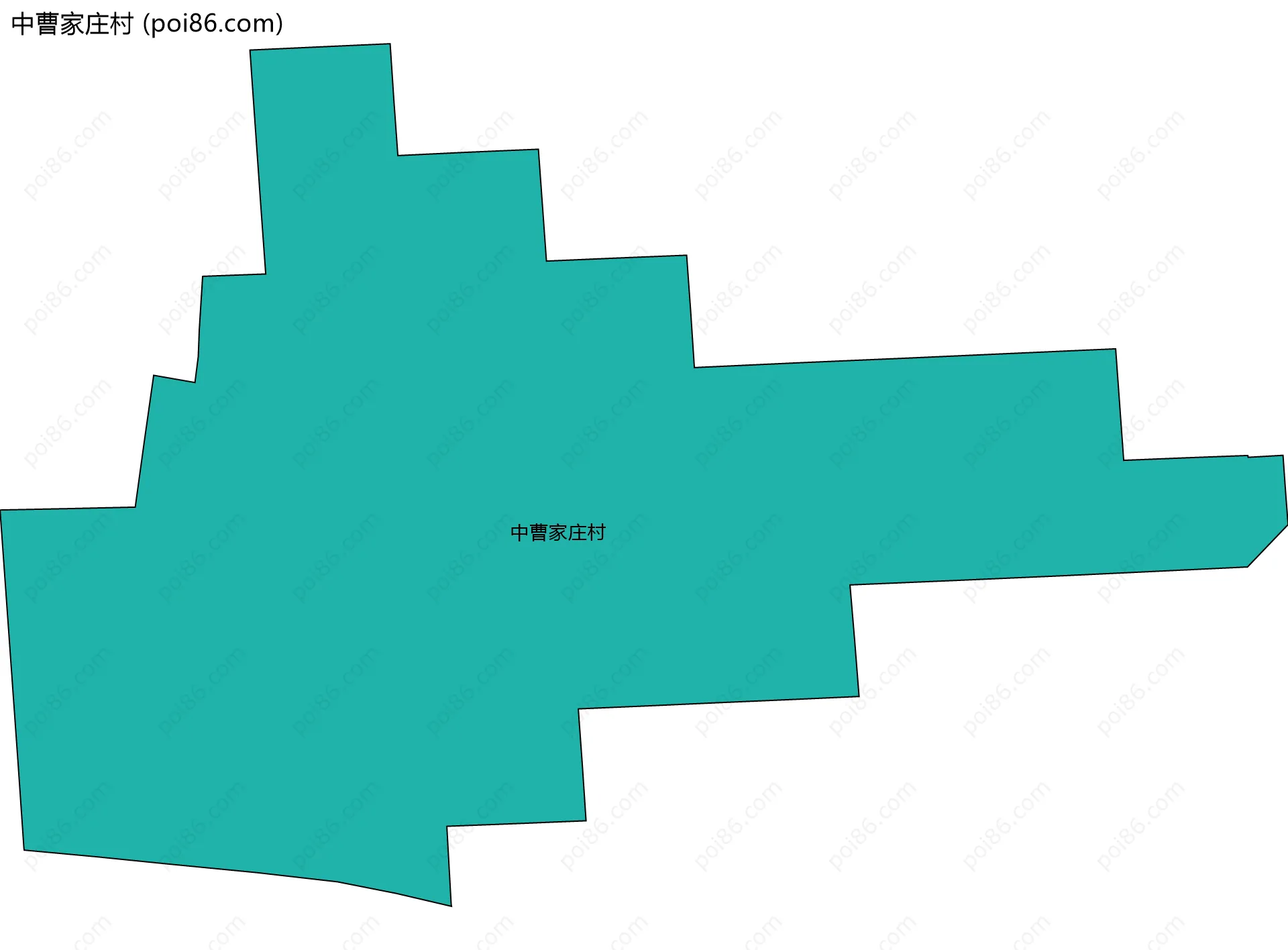 中曹家庄村边界地图